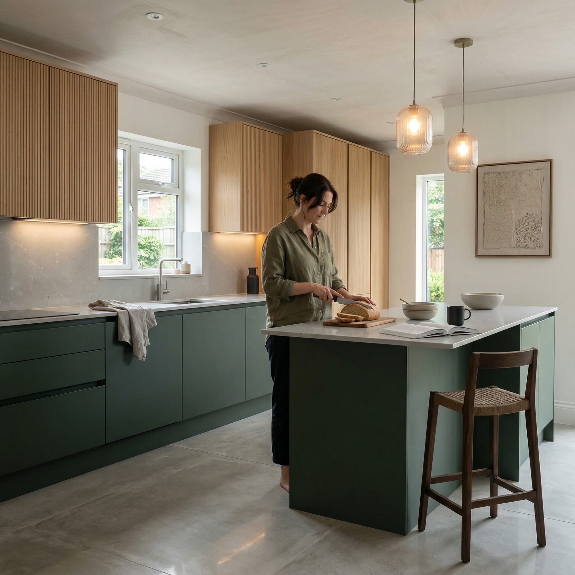 Bespoke kitchen designed for a Connahs Quay home, quality materials and considered layout