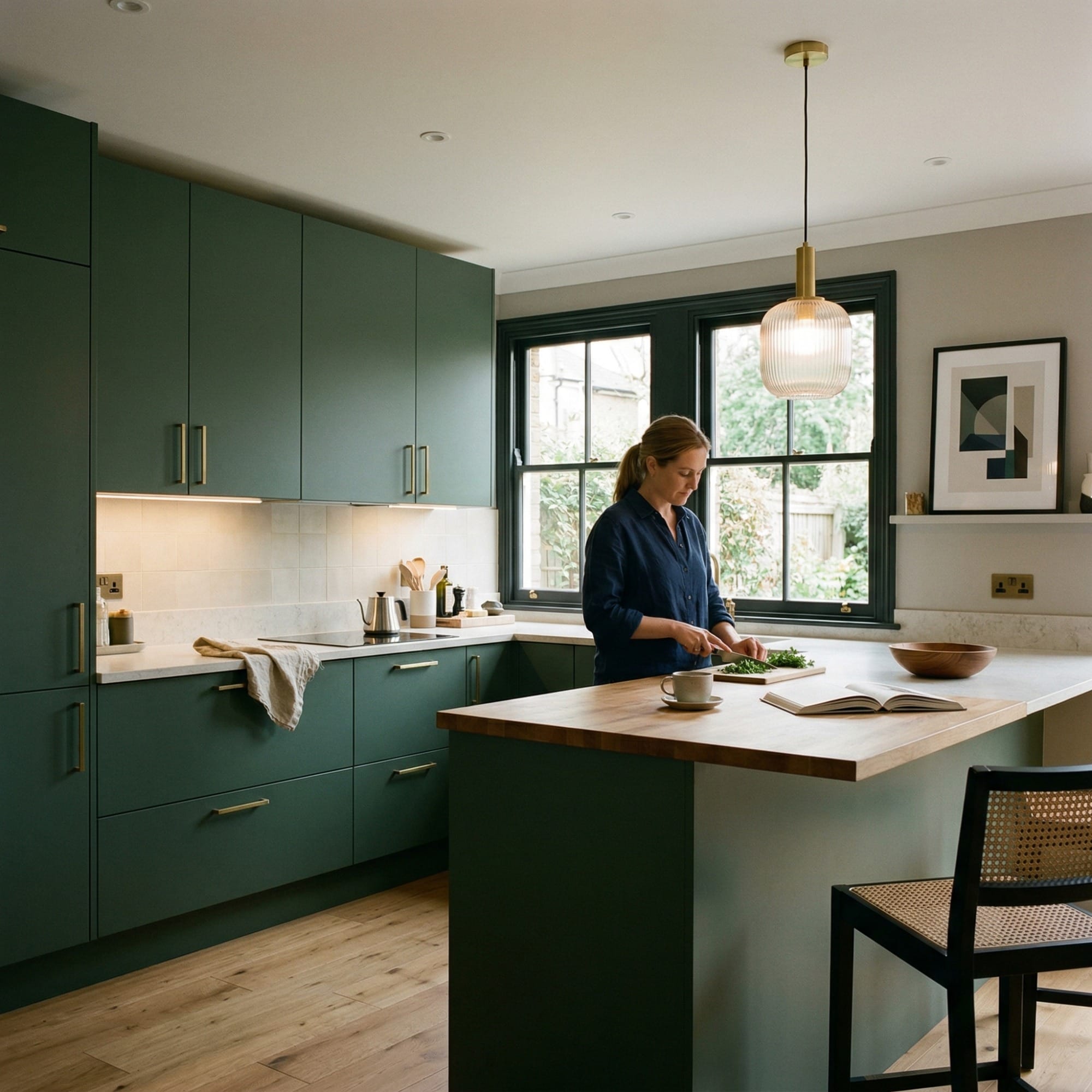 Bespoke kitchen designed for a Bradley home, quality materials and considered layout