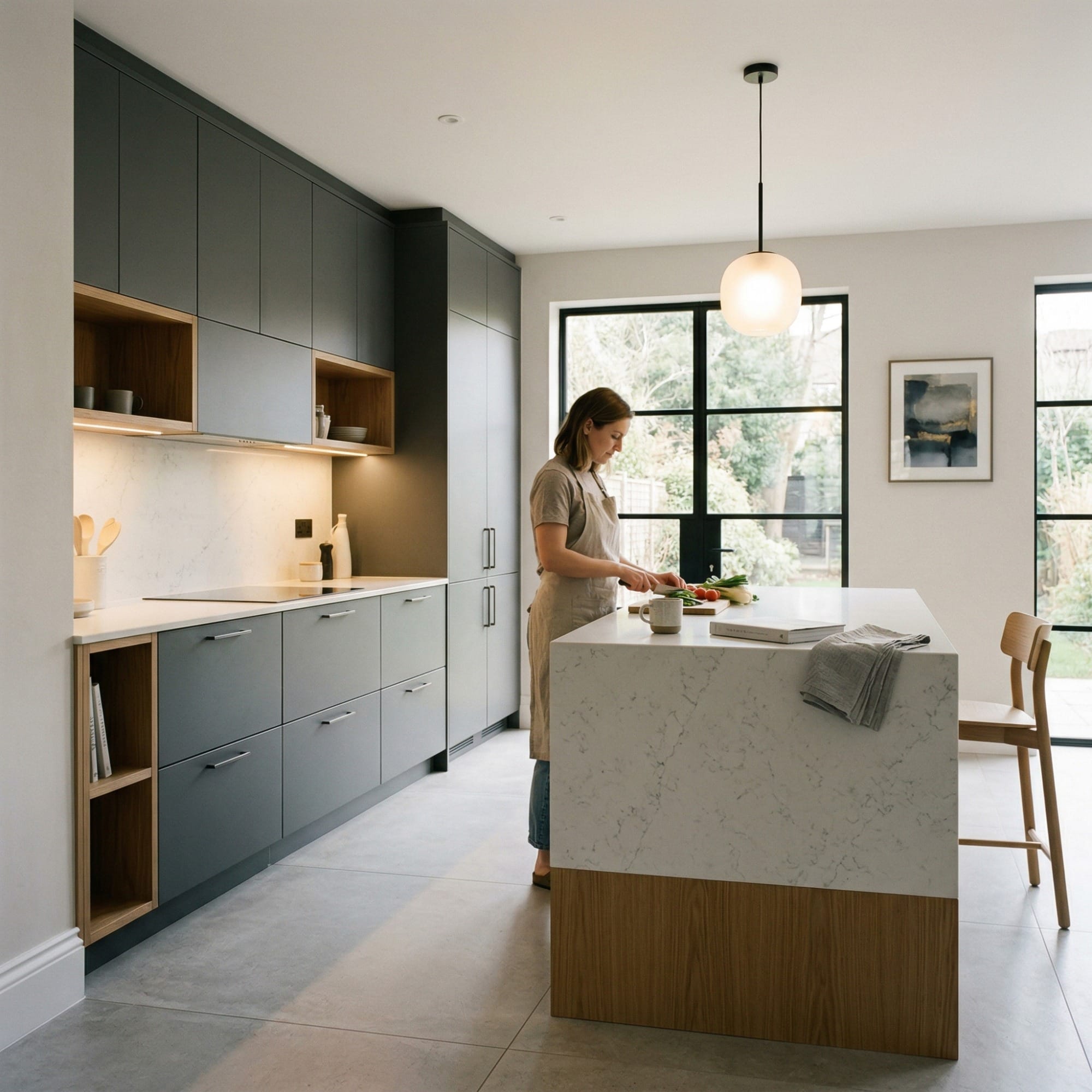 Bespoke kitchen by Mastercraft, quality materials and considered layout