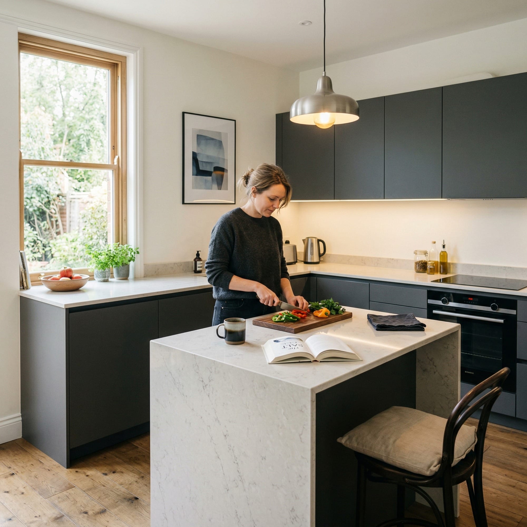 Bespoke kitchen by Mastercraft, quality materials and considered layout