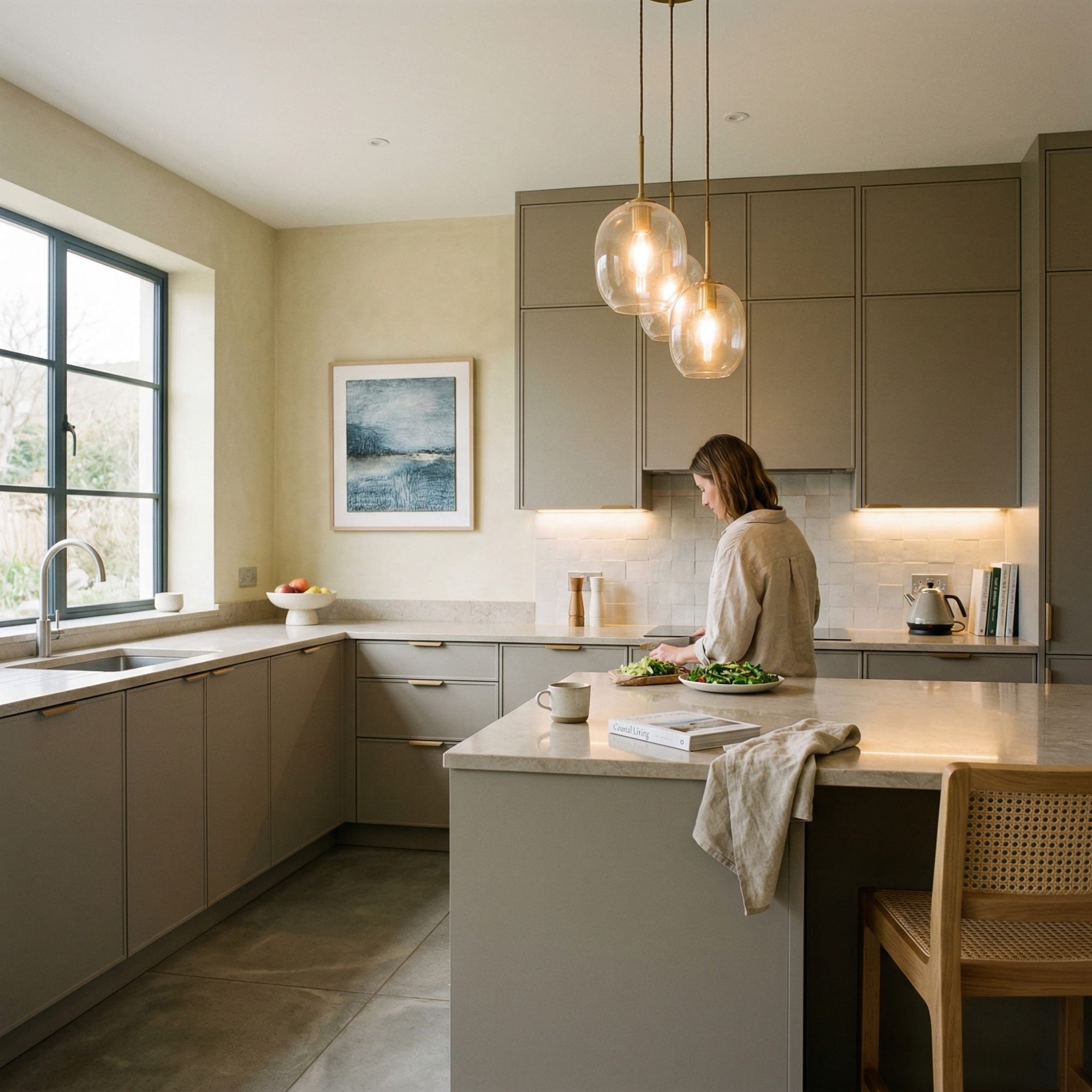 Bespoke kitchen designed for a Nefyn home, quality materials and considered layout