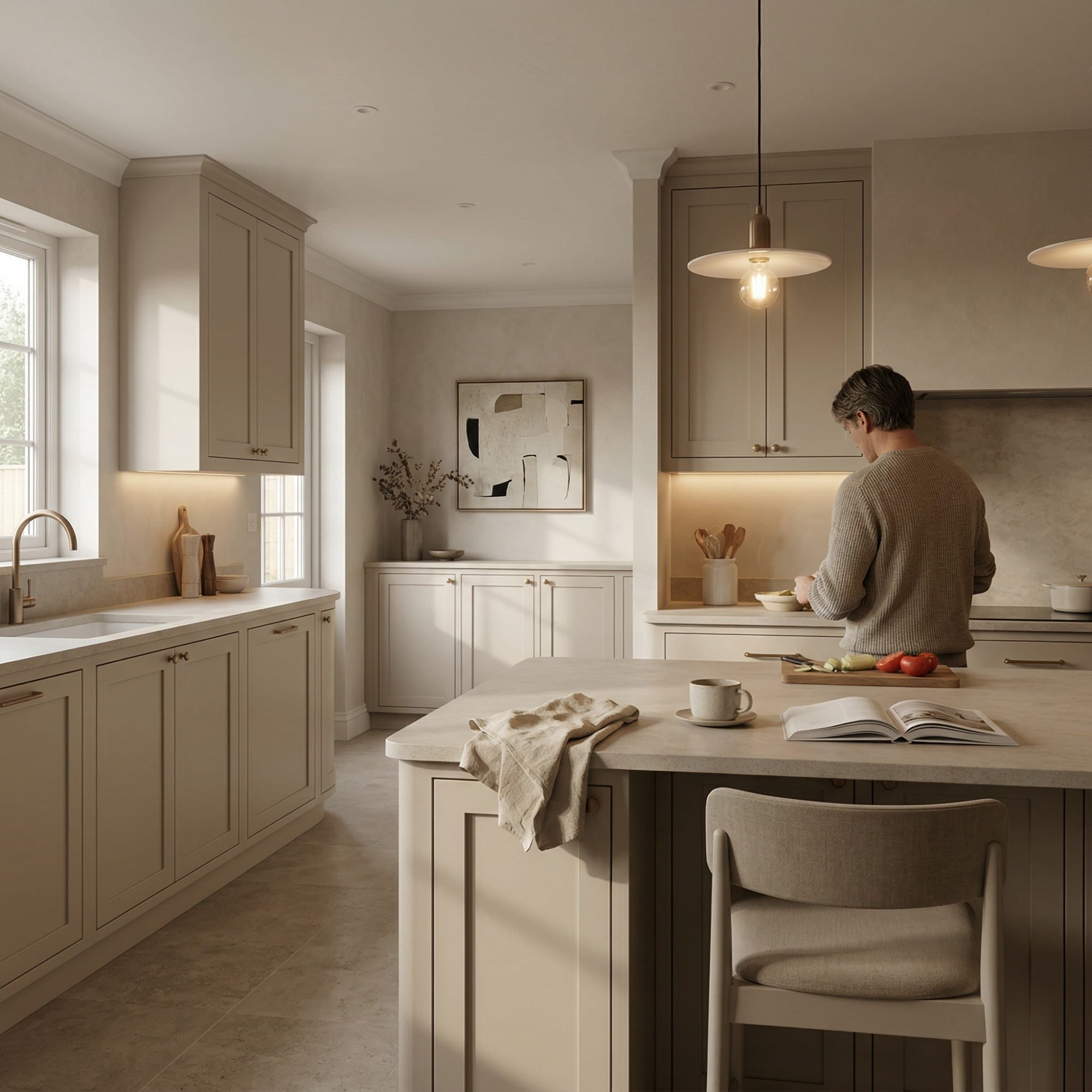 Bespoke kitchen by Mastercraft, quality materials and considered layout