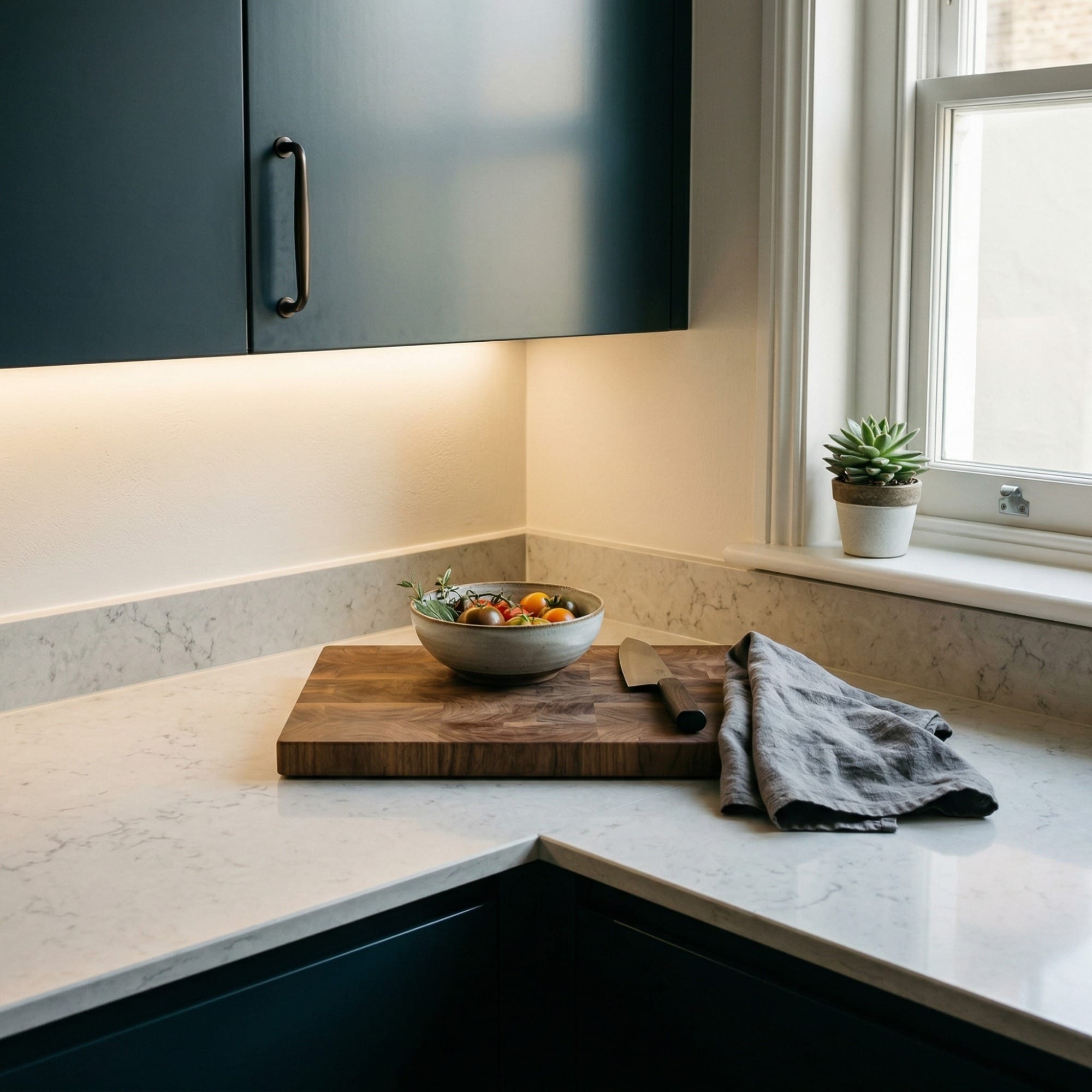 Mastercraft kitchen detail, bespoke design with quality craftsmanship and careful joinery