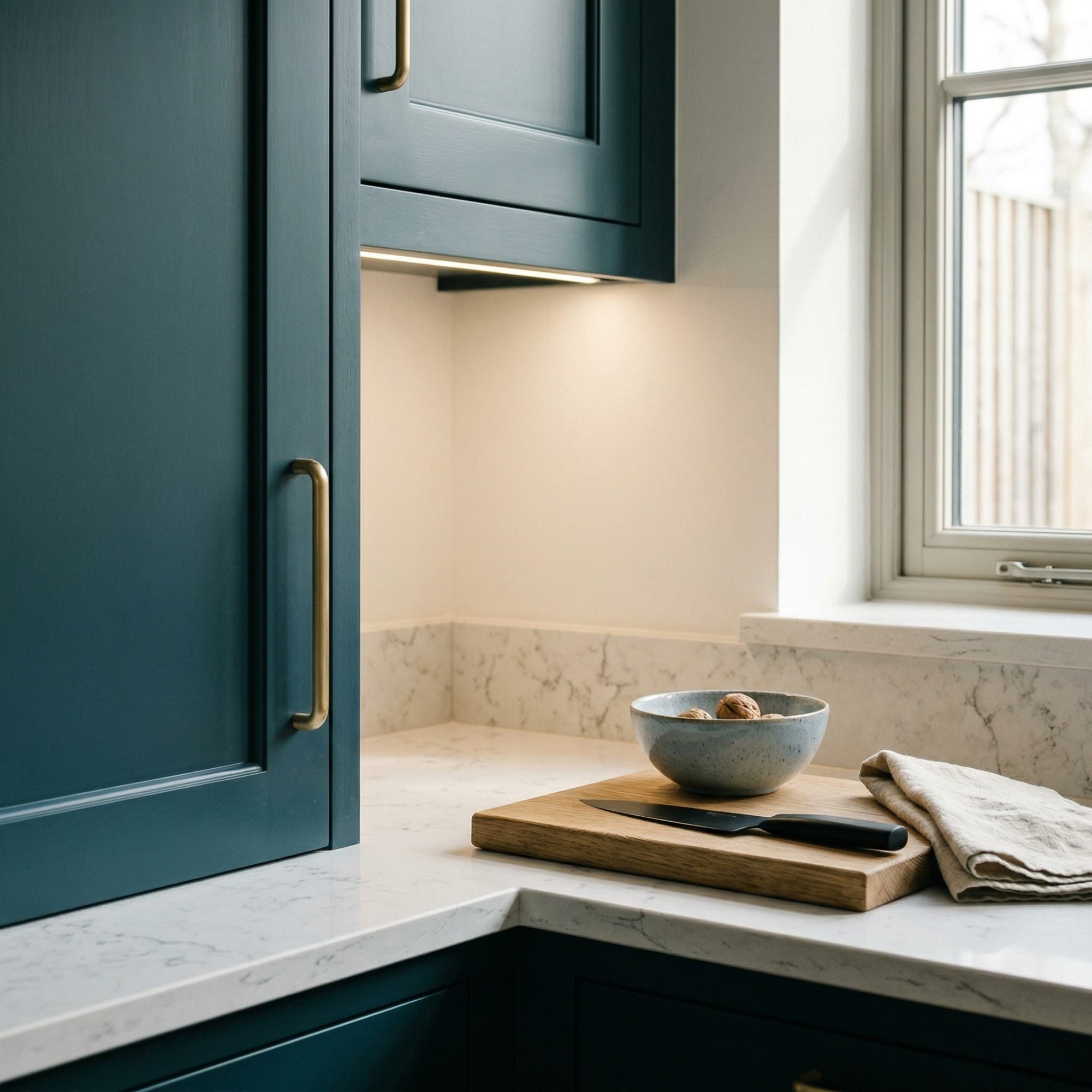 Mastercraft kitchen detail, bespoke design with quality craftsmanship and careful joinery