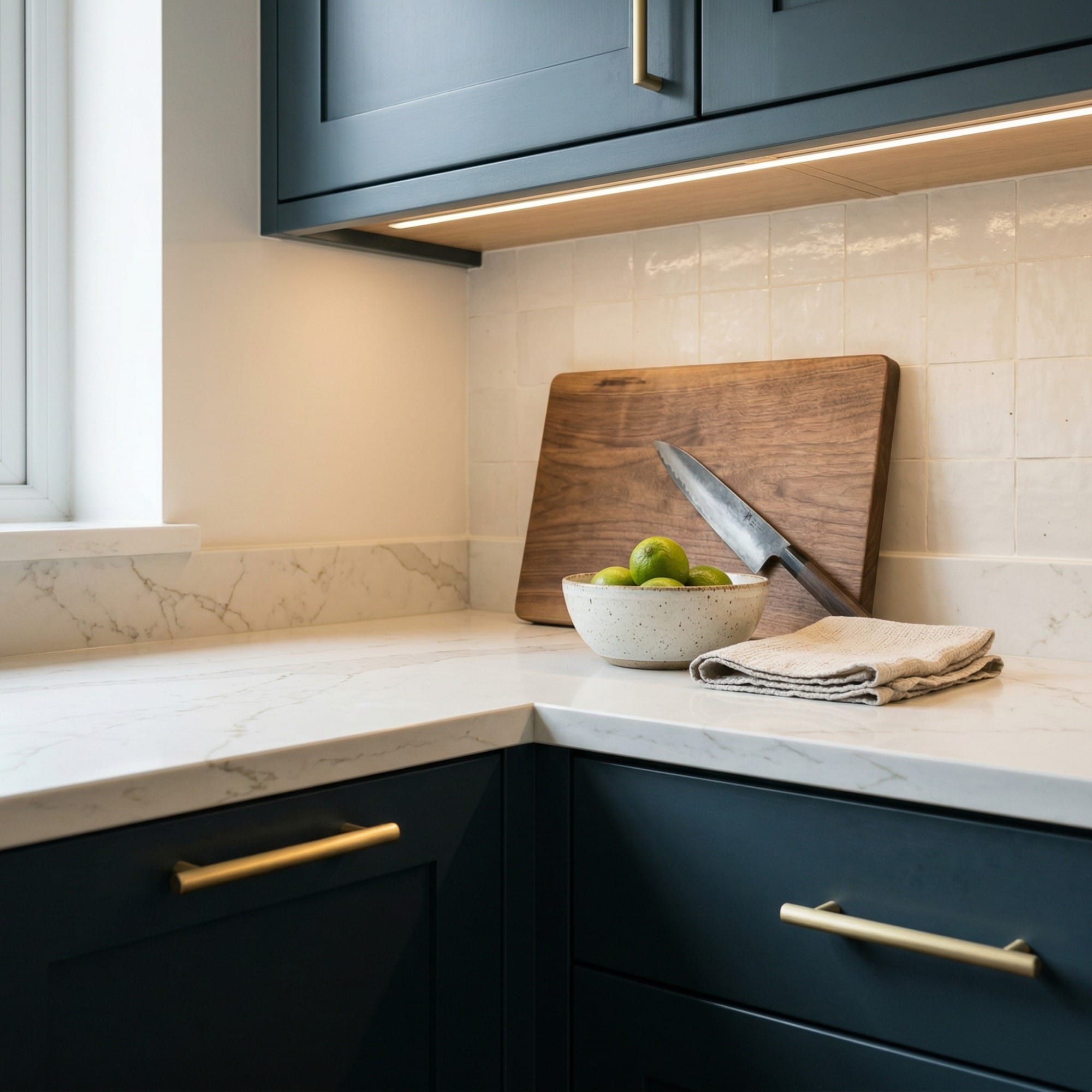 Mastercraft kitchen detail, bespoke design with quality craftsmanship and careful joinery