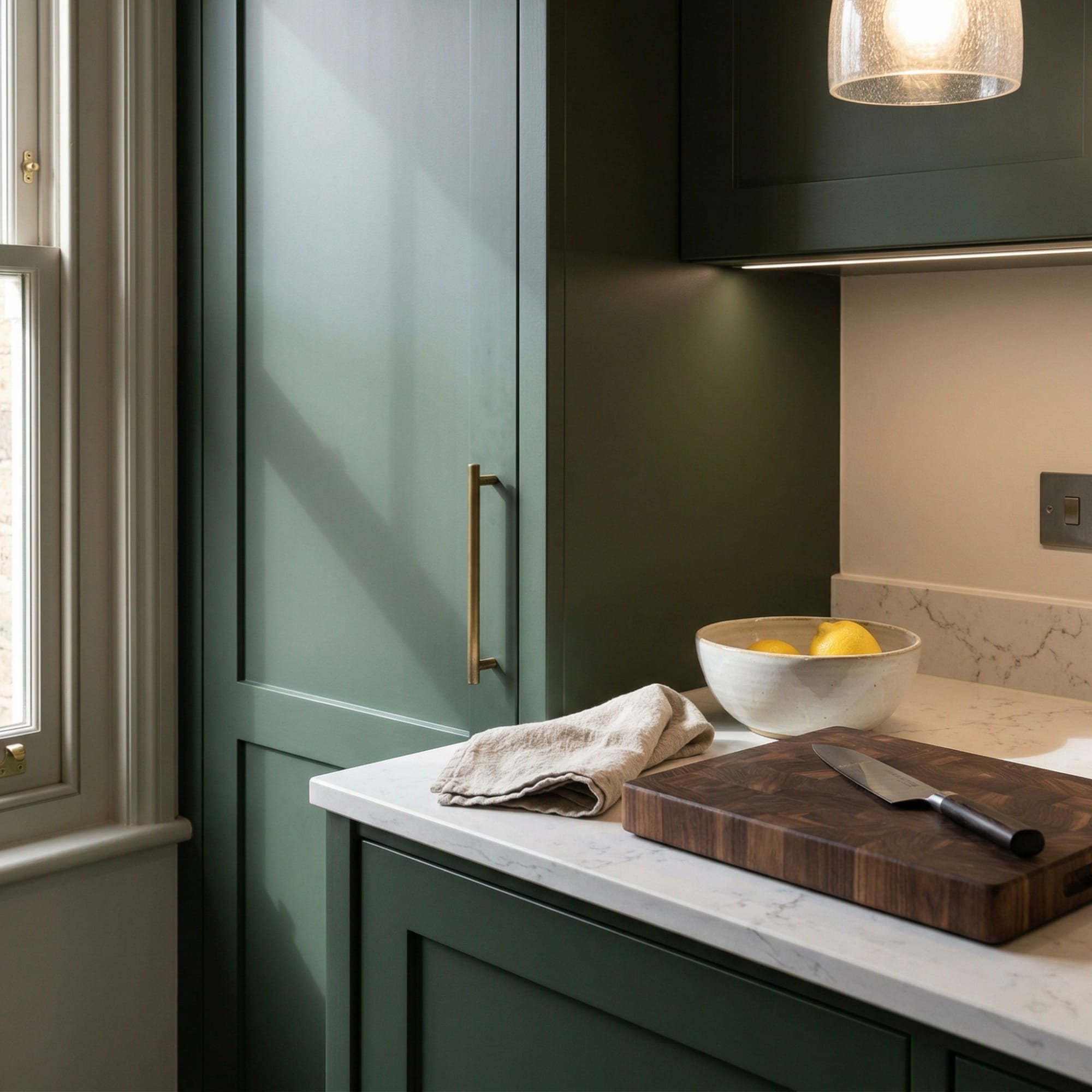 Mastercraft kitchen detail, bespoke design with quality craftsmanship and careful joinery