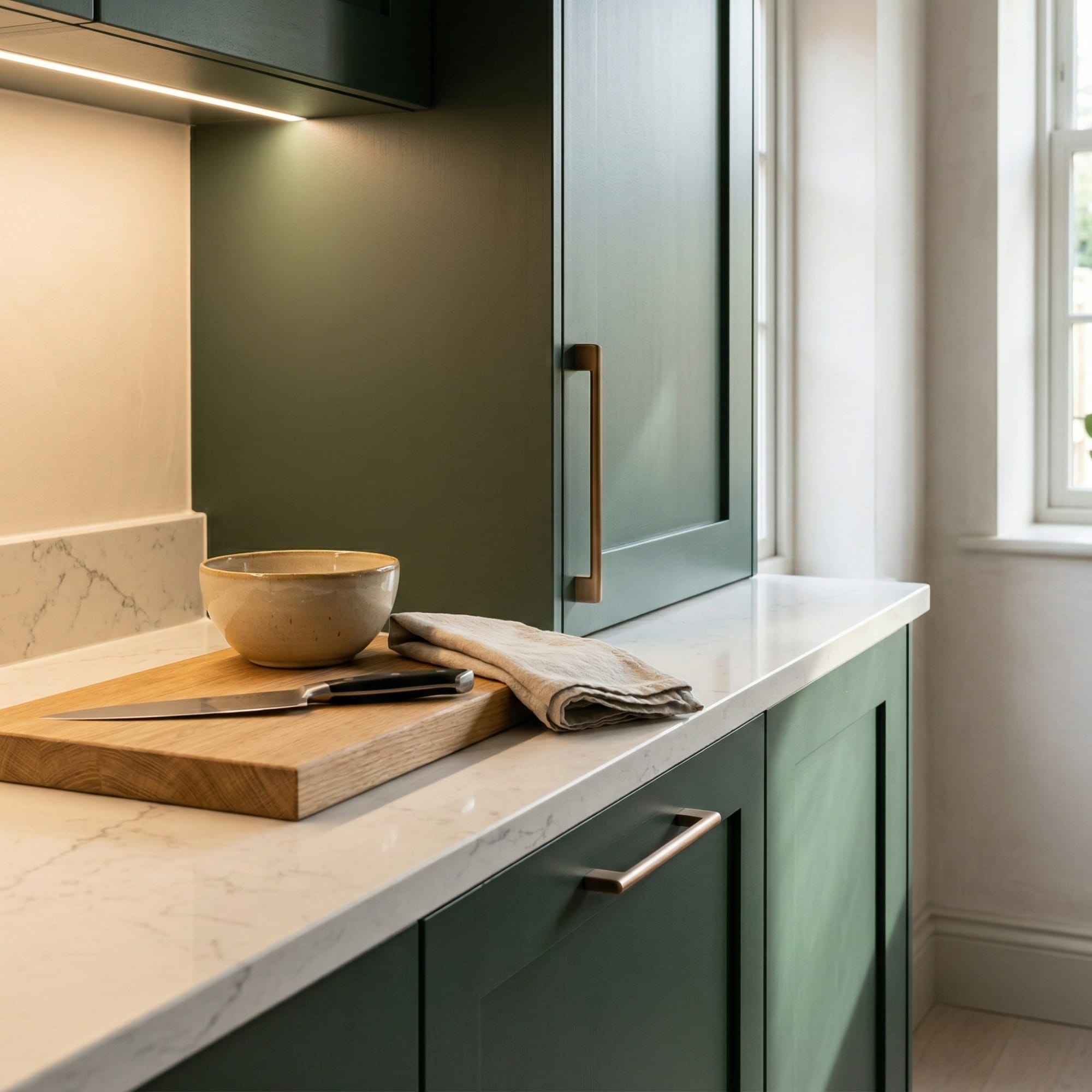 Mastercraft kitchen in Amlwch, bespoke design, quality craftsmanship, installed by our own team