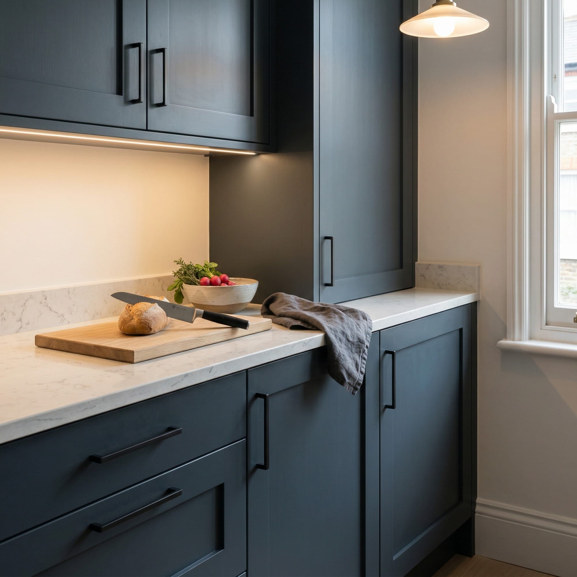 Mastercraft kitchen in Abersoch, bespoke design, quality craftsmanship, installed by our own team