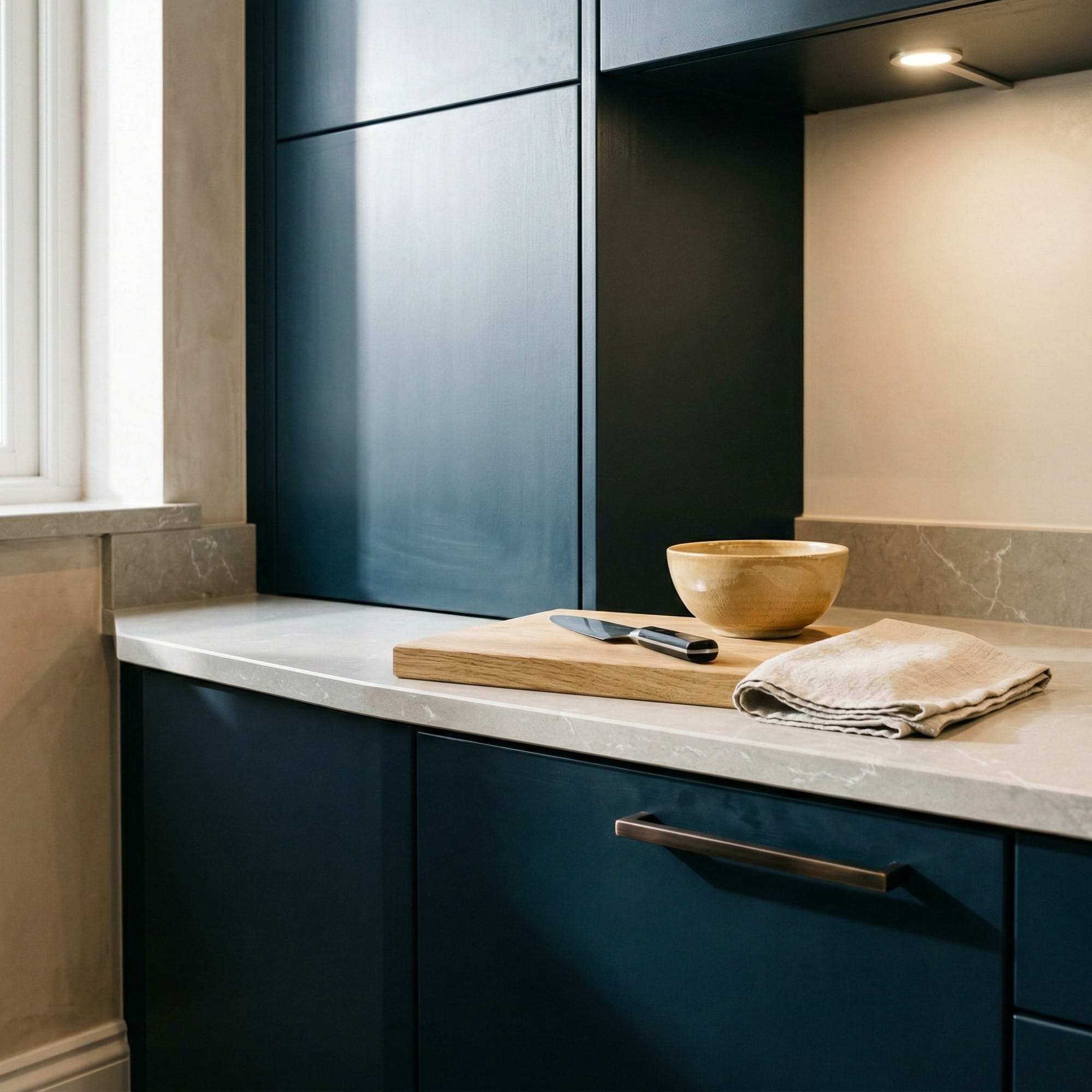 Mastercraft kitchen detail, bespoke design with quality craftsmanship and careful joinery