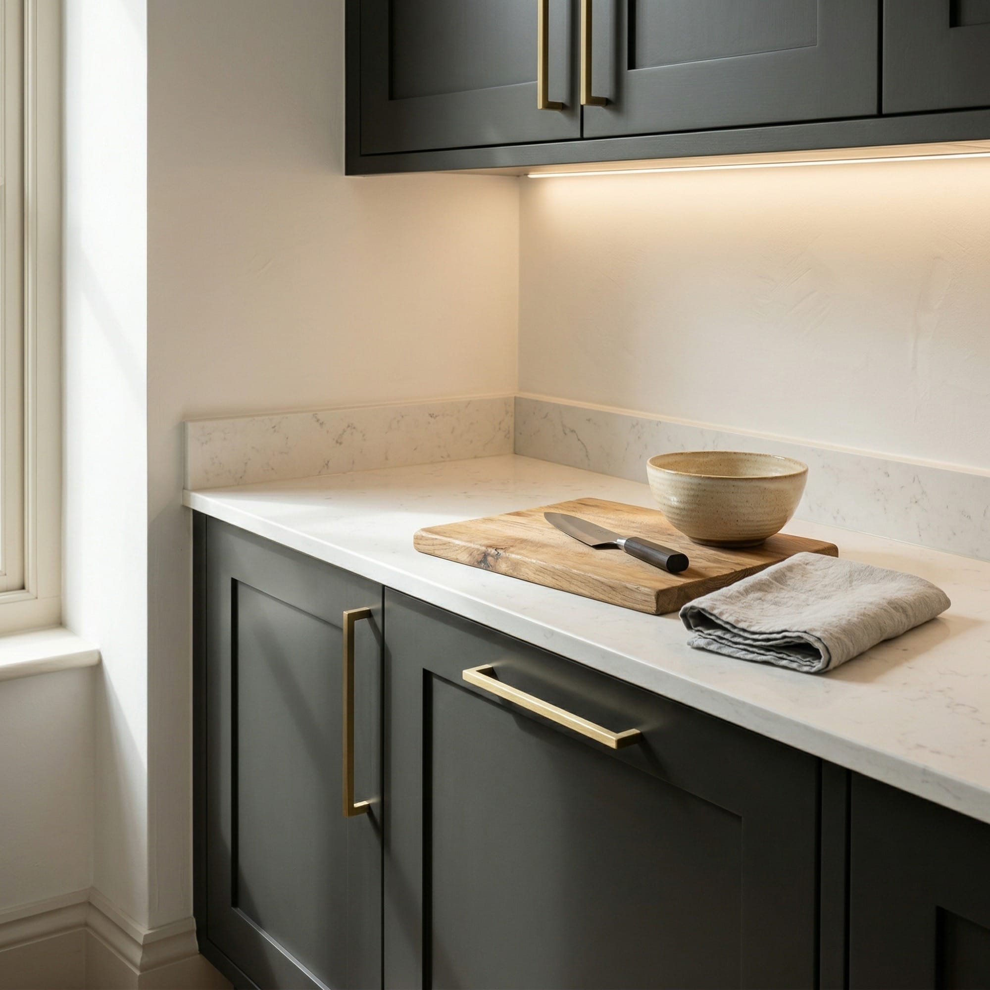 Mastercraft kitchen detail, bespoke design with quality craftsmanship and careful joinery