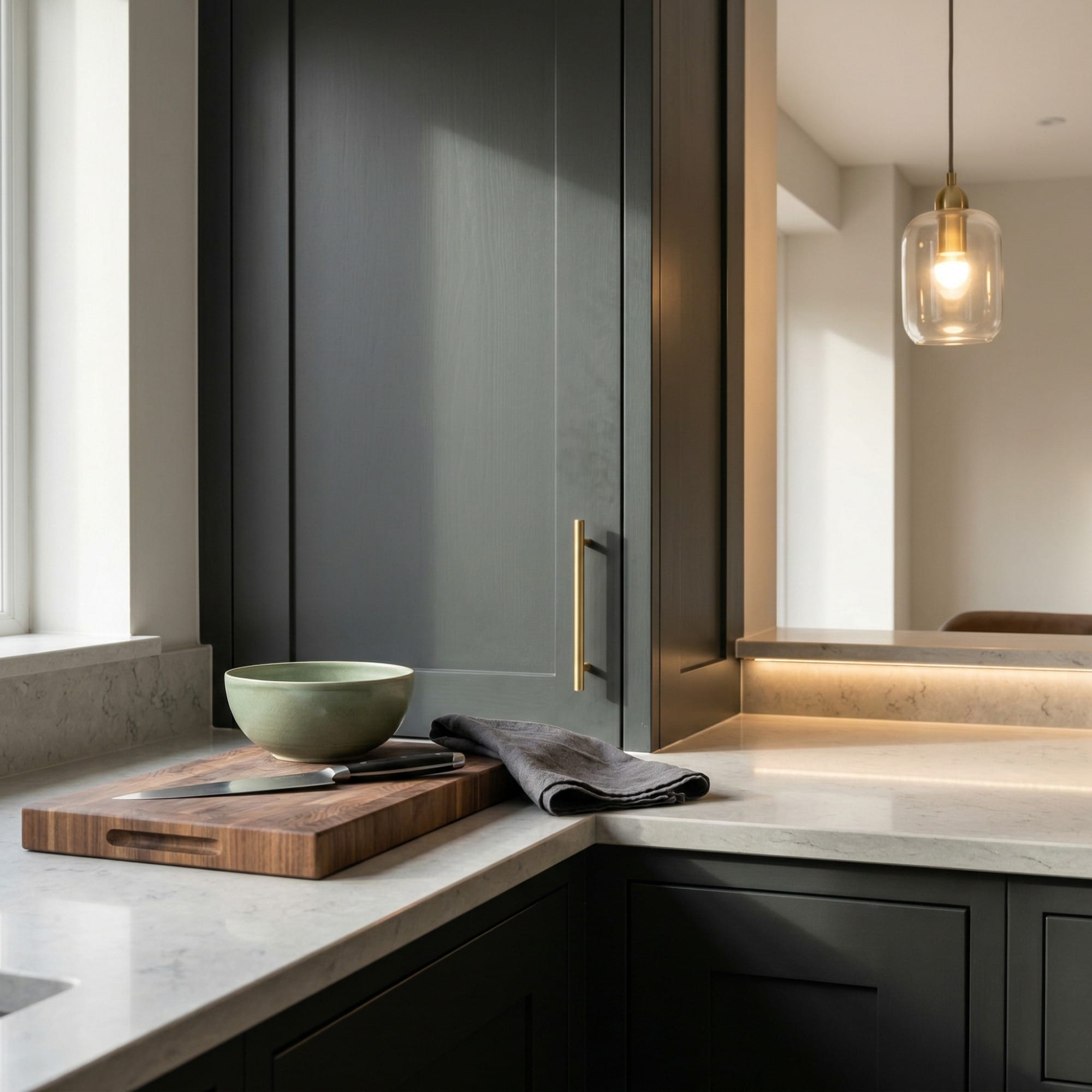 Mastercraft kitchen detail, bespoke design with quality craftsmanship and careful joinery