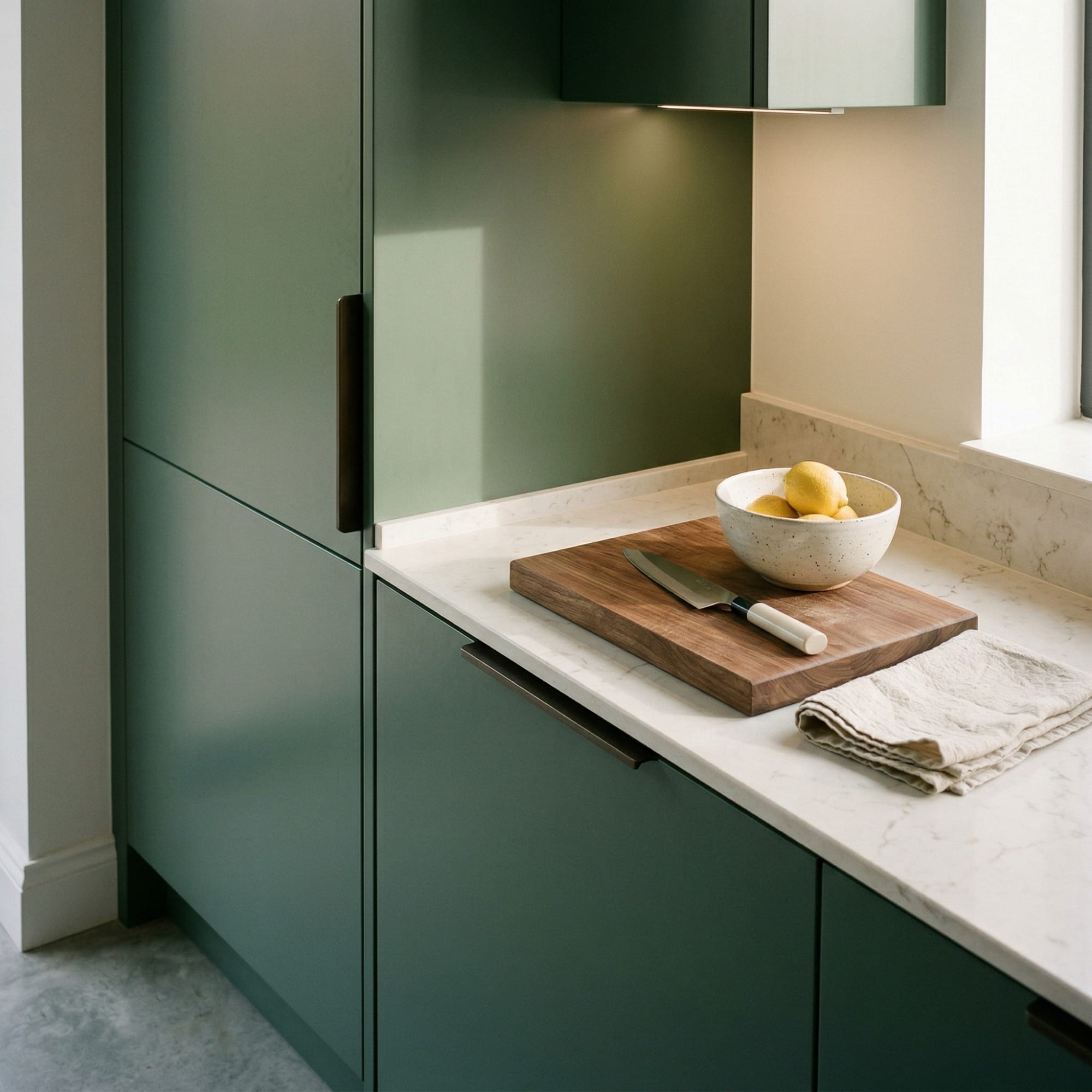 Mastercraft kitchen detail, bespoke design with quality craftsmanship and careful joinery