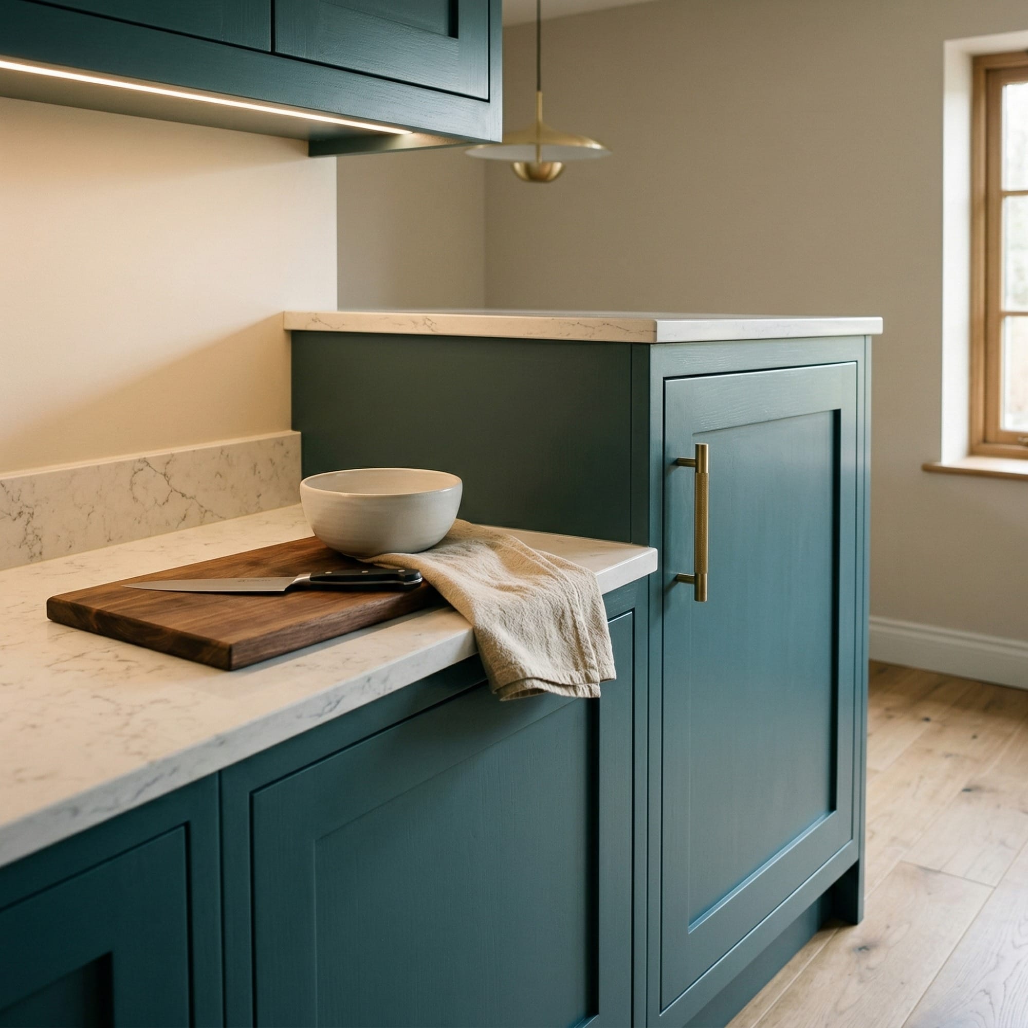 Mastercraft kitchen detail, bespoke design with quality craftsmanship and careful joinery