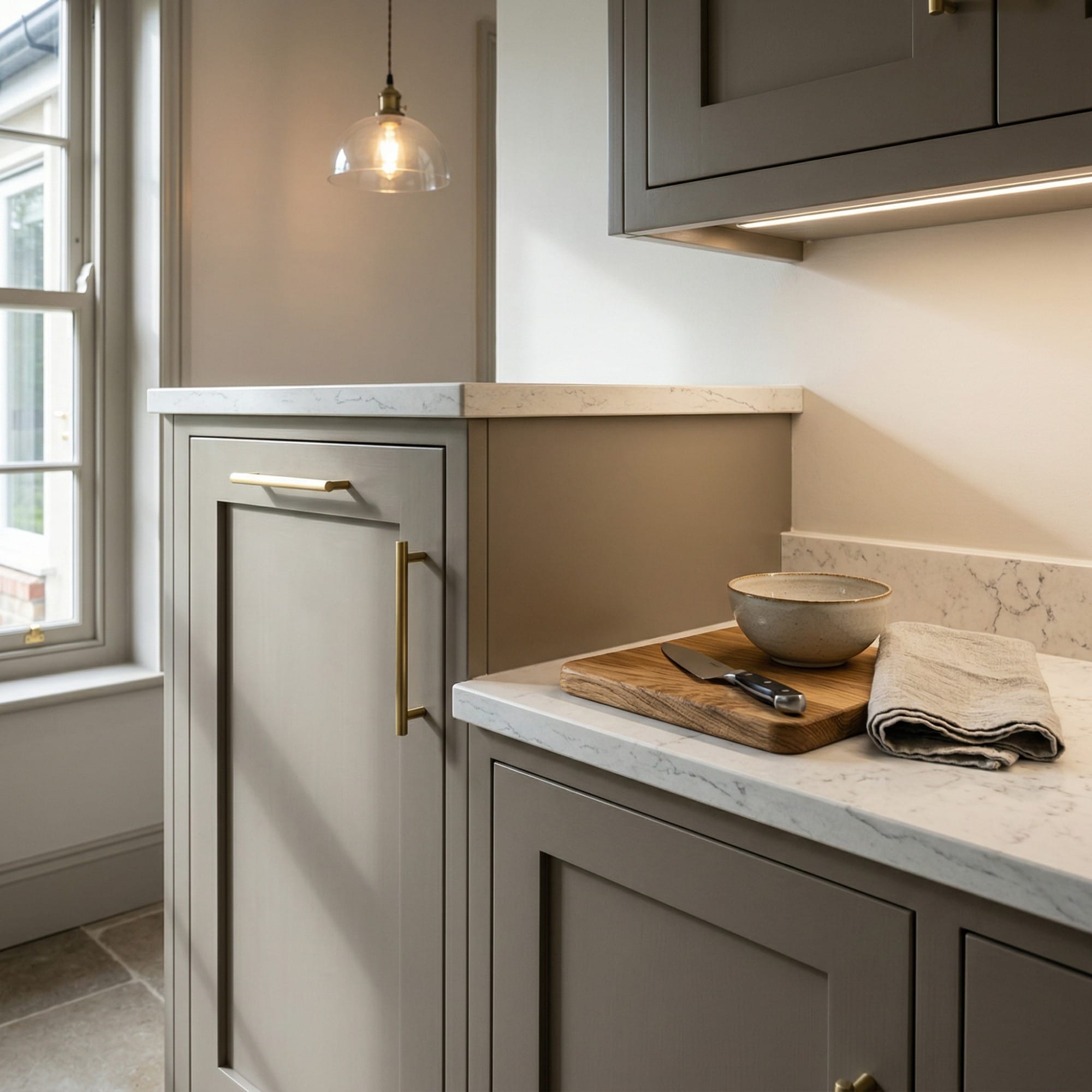 Mastercraft kitchen detail, bespoke design with quality craftsmanship and careful joinery