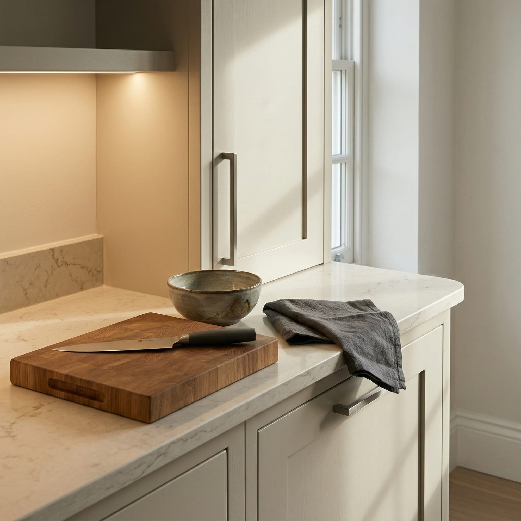 Mastercraft kitchen detail, bespoke design with quality craftsmanship and careful joinery