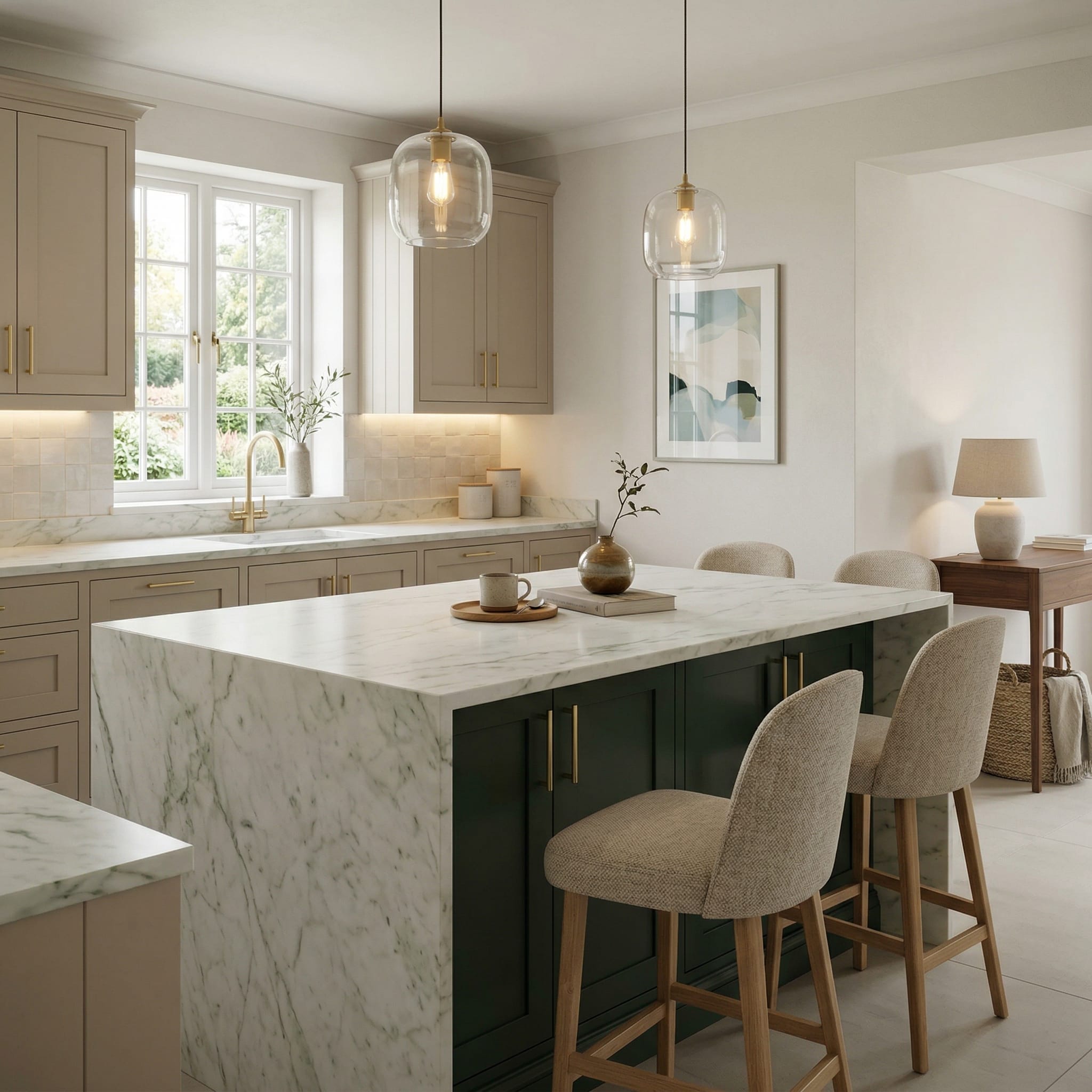 Bespoke kitchen design in a South West home, quality cabinetry and considered layout