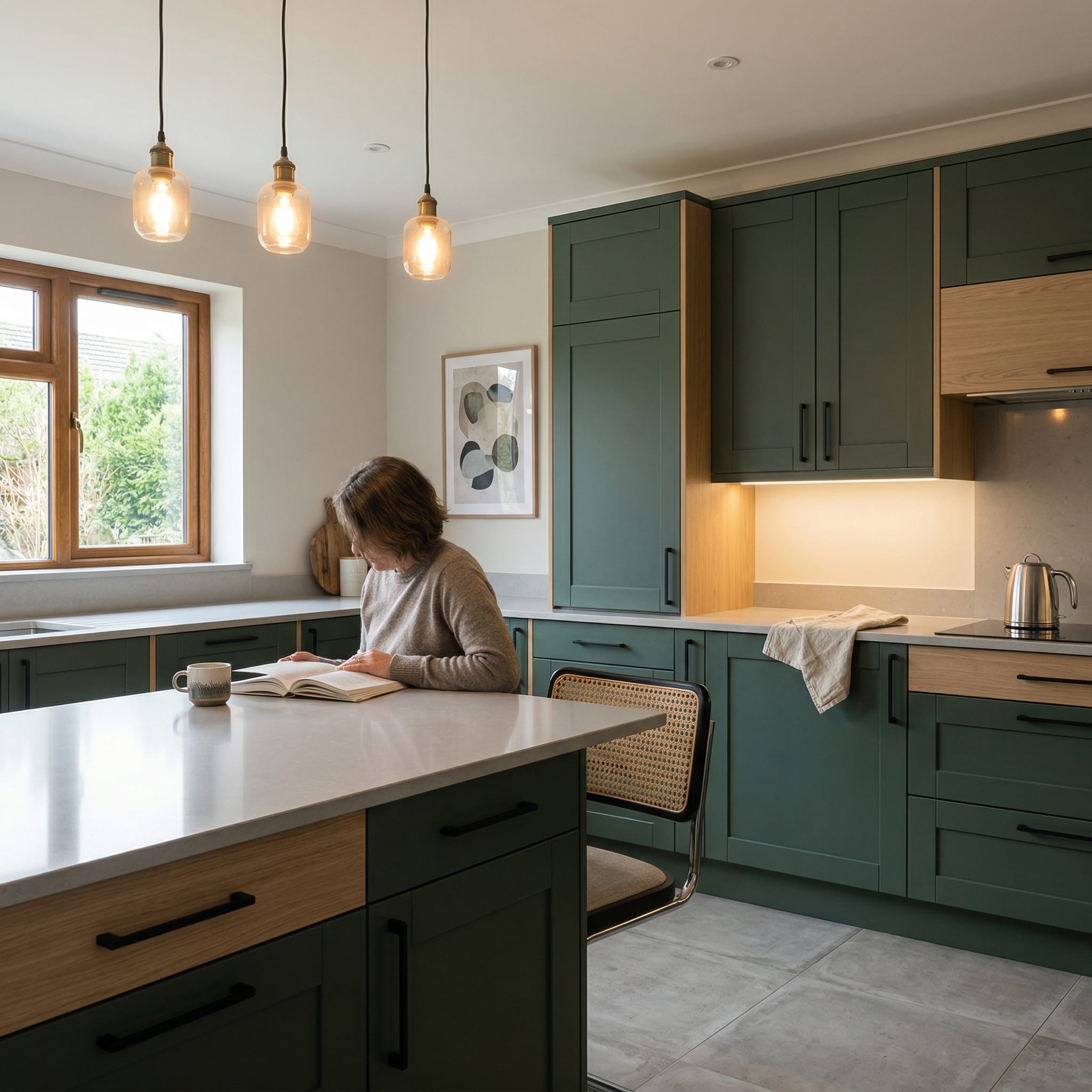 Bespoke kitchen designed for a Abercarn home, quality materials and considered layout