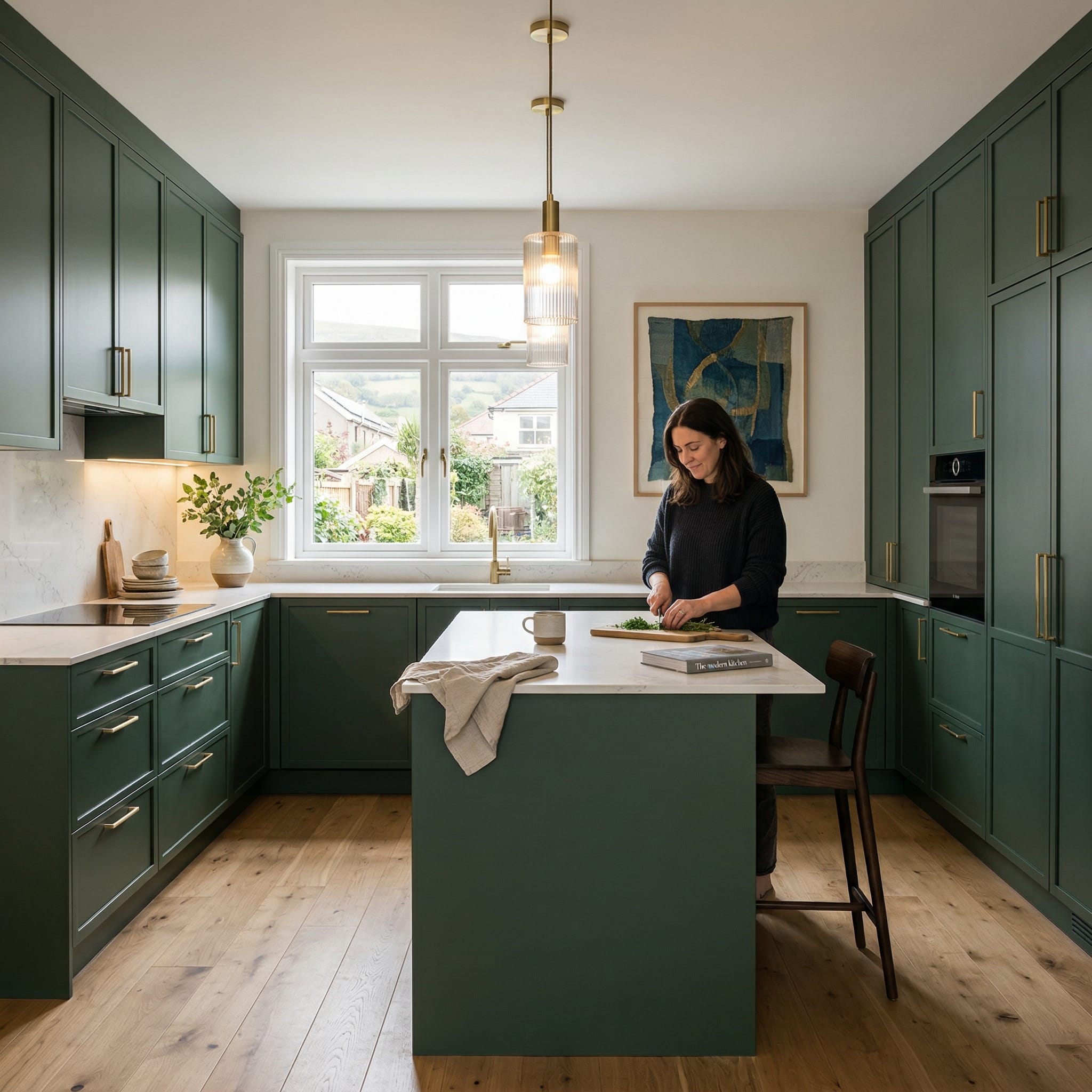 Bespoke kitchen designed for a Aberfan home, quality materials and considered layout