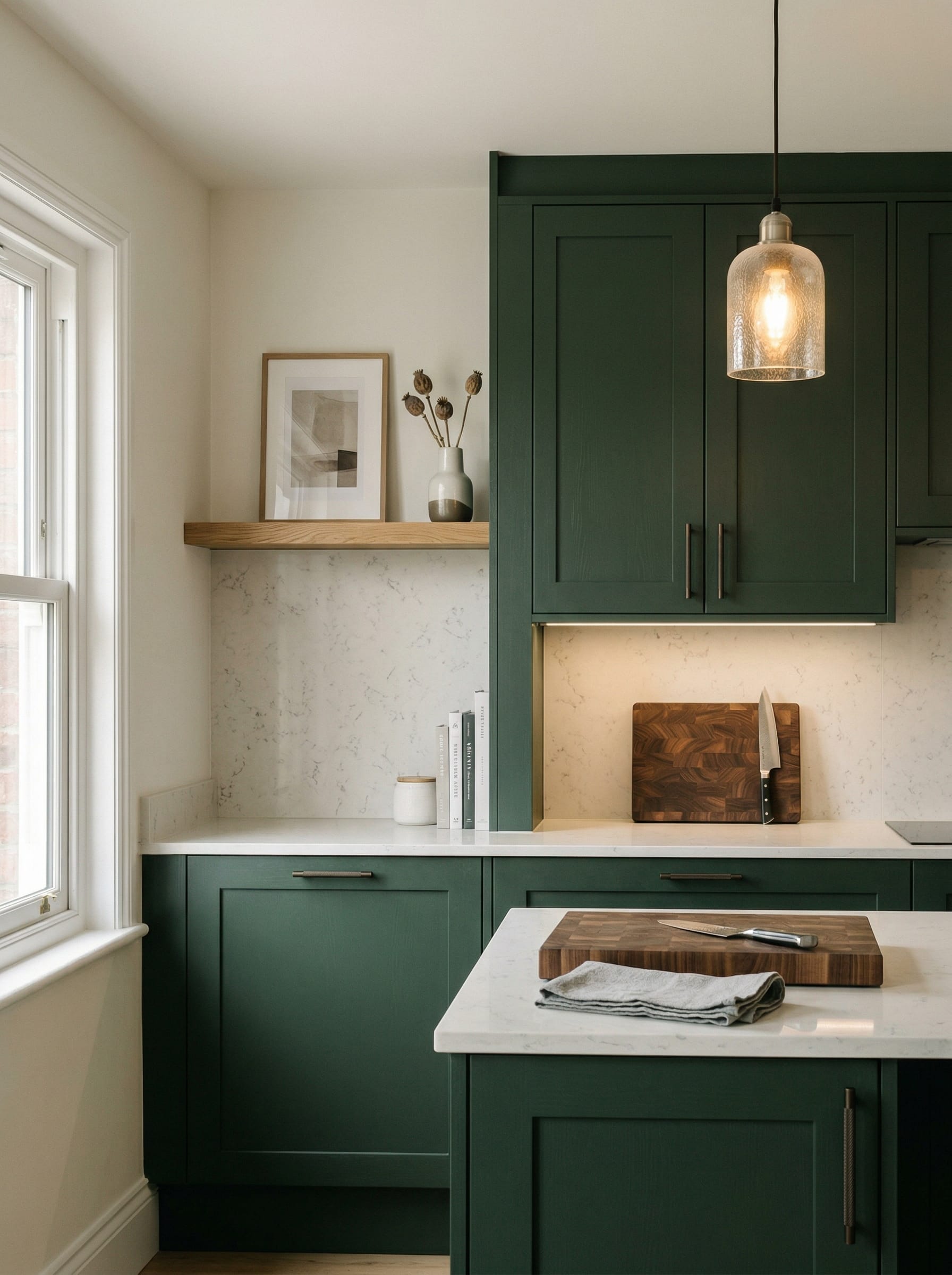 portrait1_600x800 Tall view of full-height bespoke kitchen cabinetry, contemporary painted lay-on cabinetry