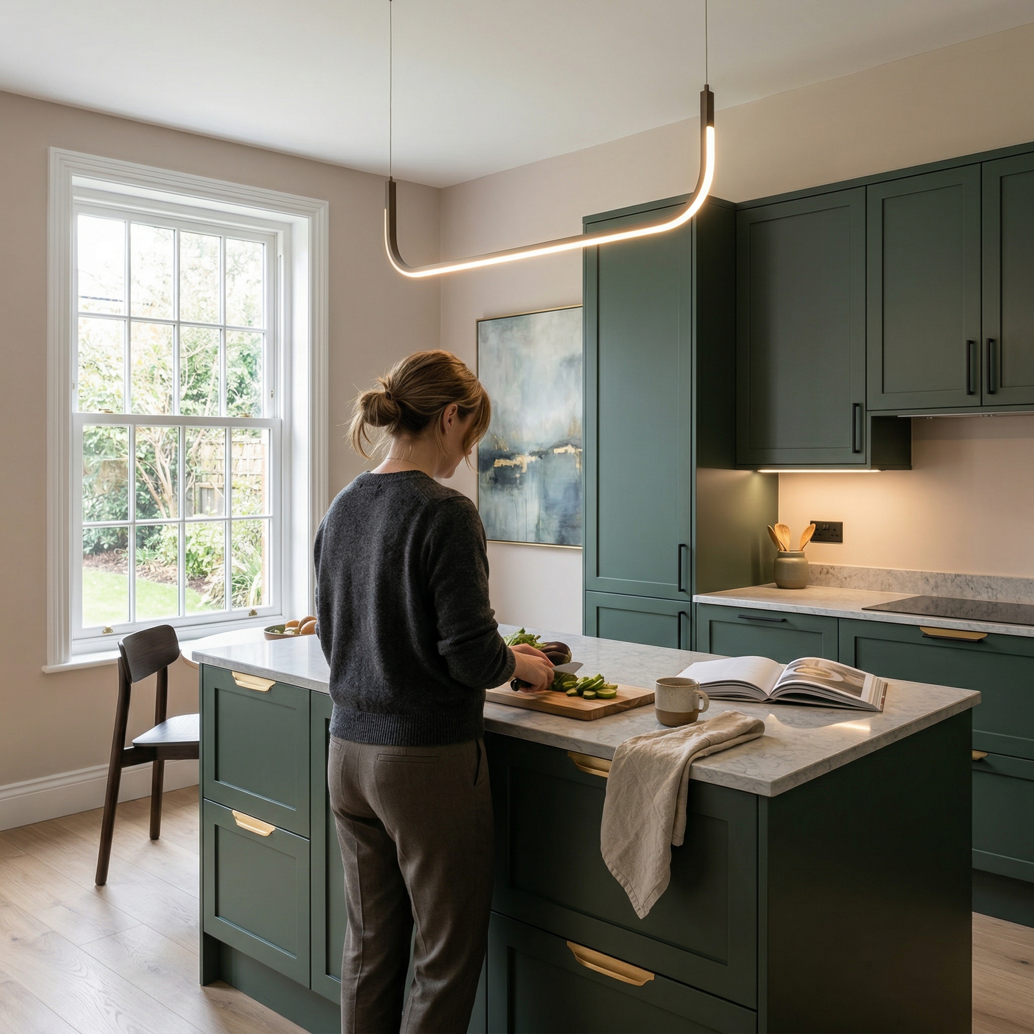 Bespoke kitchen designed for a Ammanford home, quality materials and considered layout