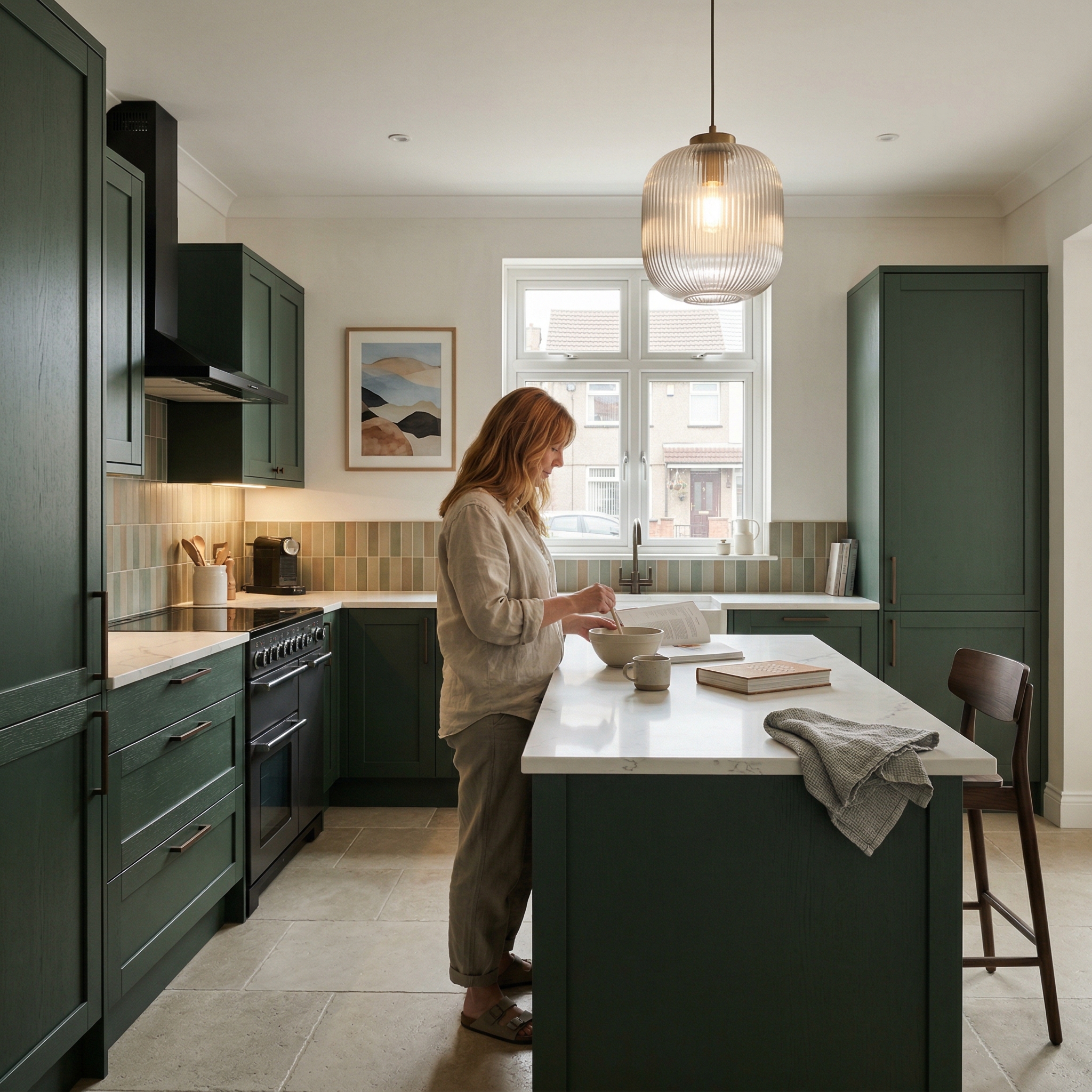 Bespoke kitchen designed for a Bargoed home, quality materials and considered layout