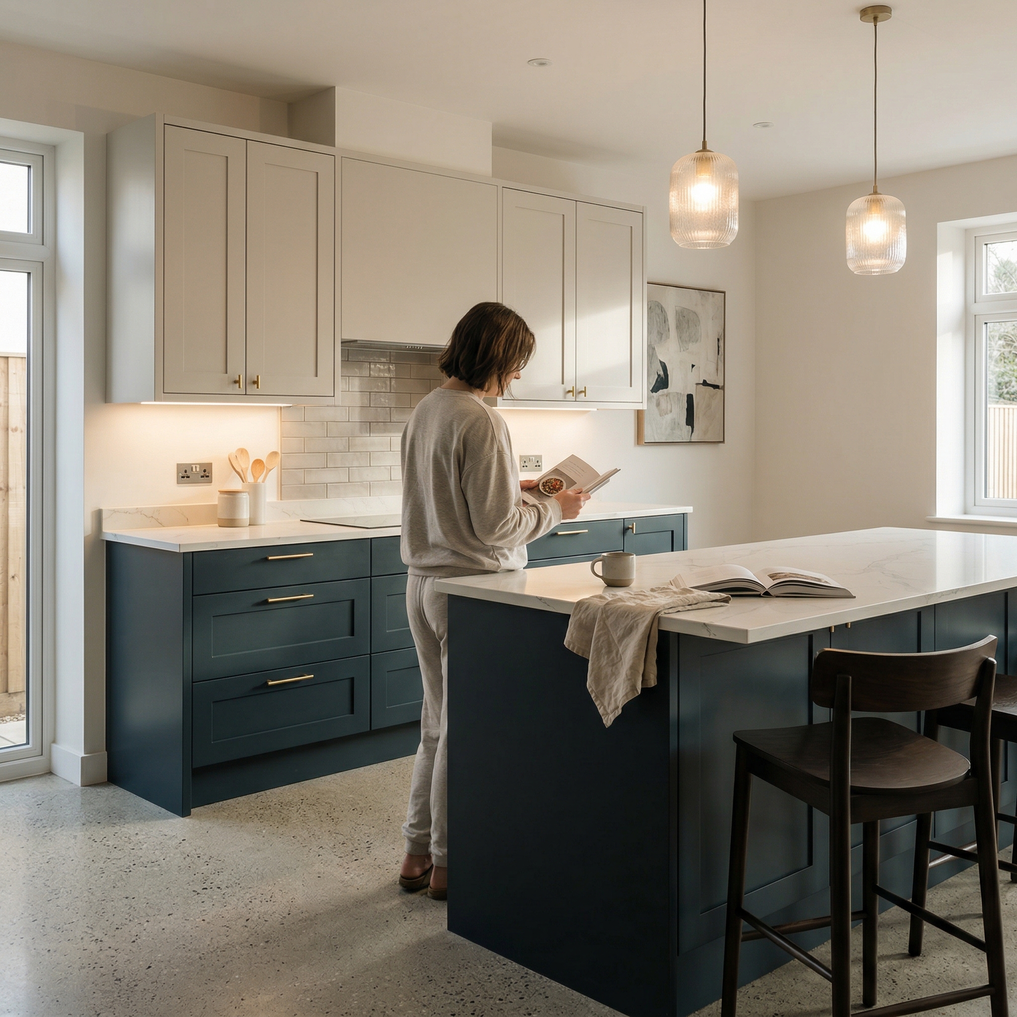 Bespoke kitchen designed for a Barnstaple home, quality materials and considered layout