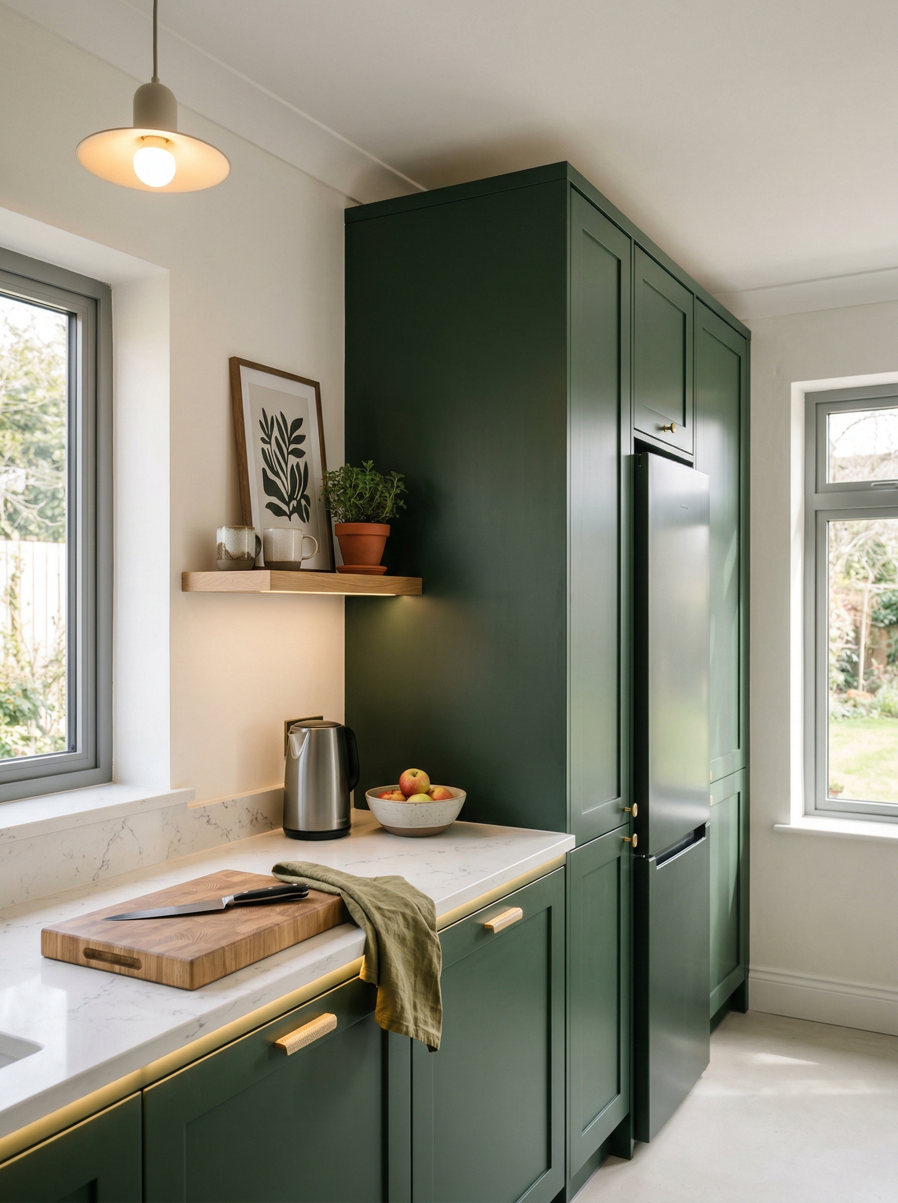 portrait1_600x800 Tall view of full-height bespoke kitchen cabinetry, timber veneer slab-door cabinetry