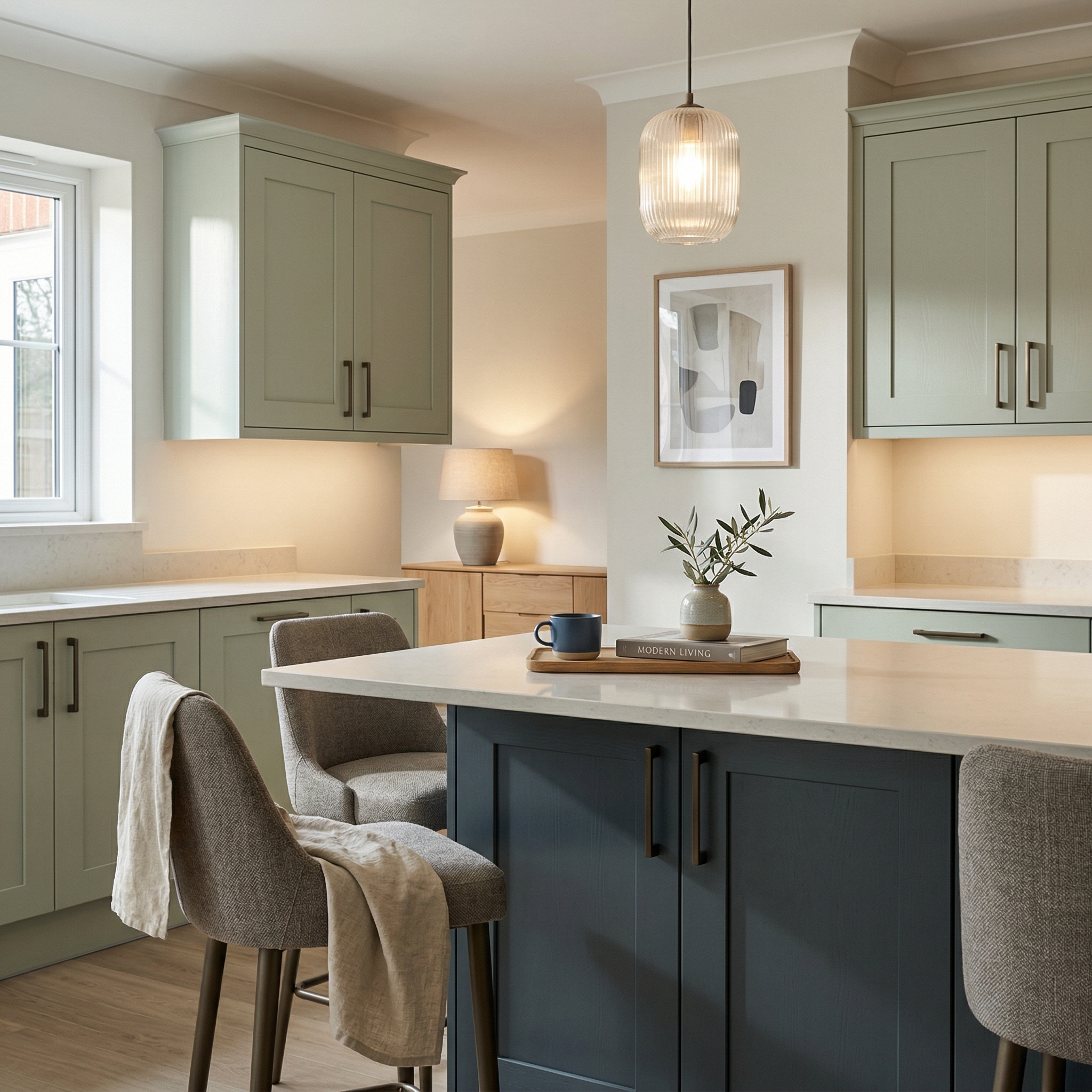 square1_800x800 Bespoke kitchen island detail, modern shaker cabinetry with quality joinery