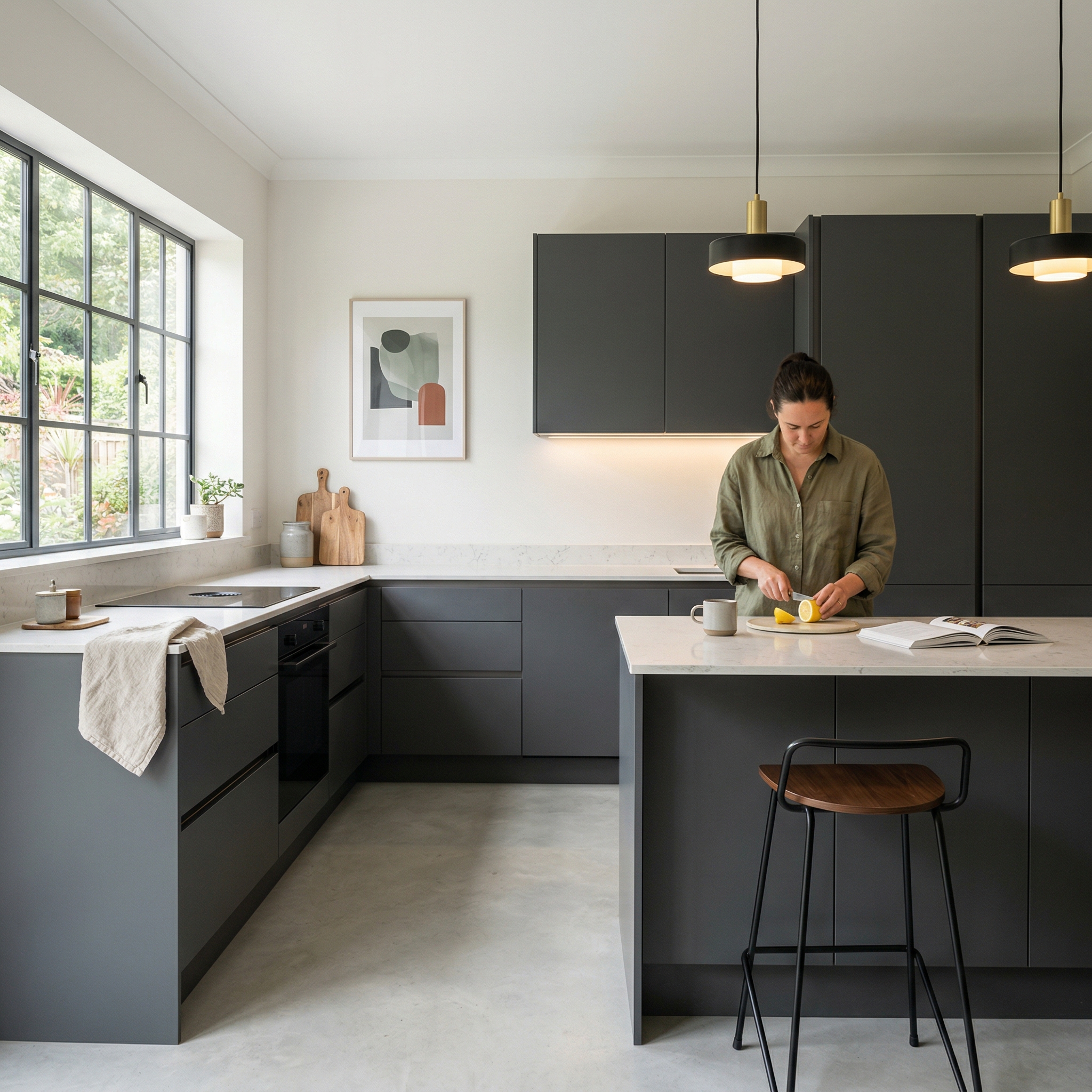 Bespoke kitchen designed for a Bedlinog home, quality materials and considered layout