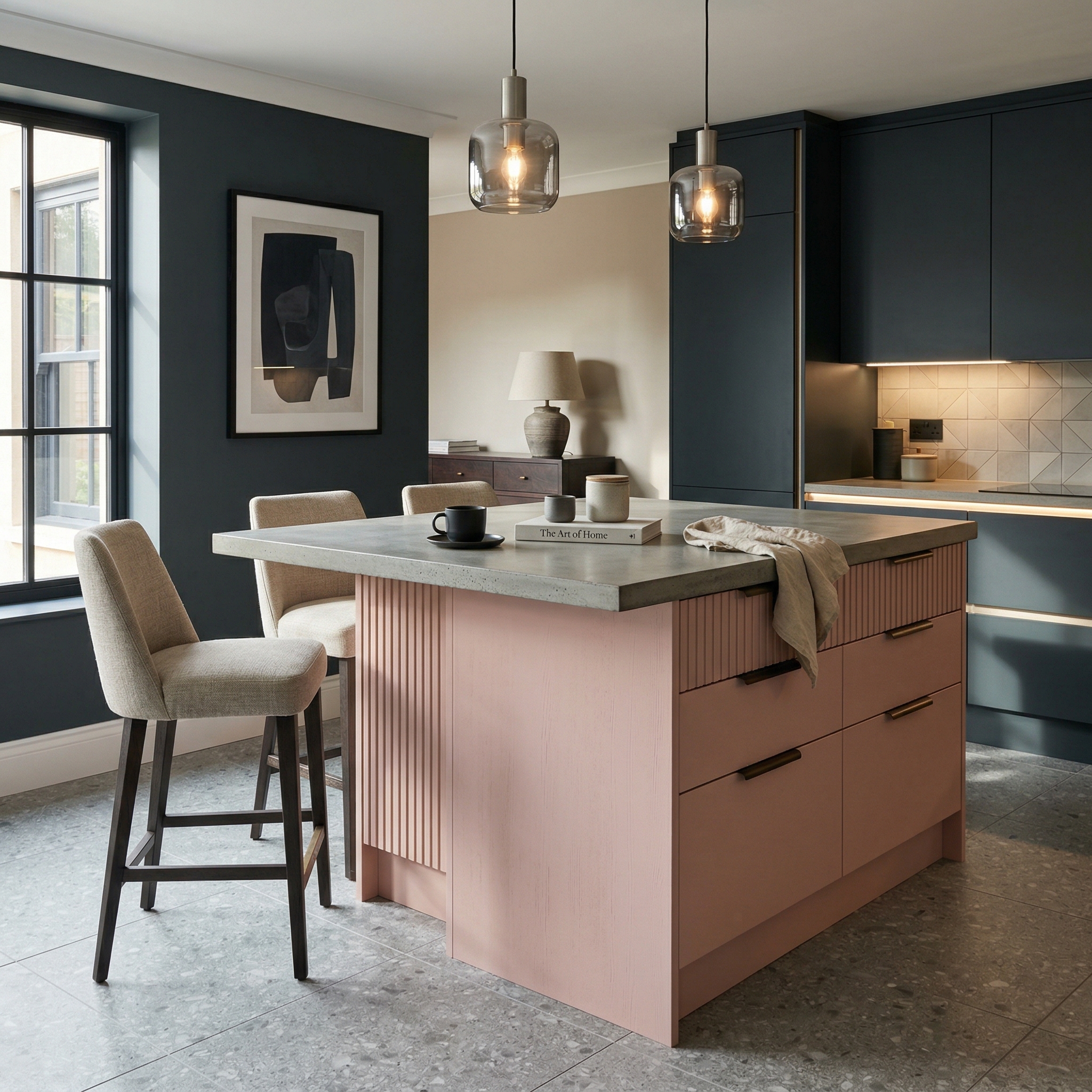 square1_800x800 Bespoke kitchen island detail, modern shaker cabinetry with quality joinery