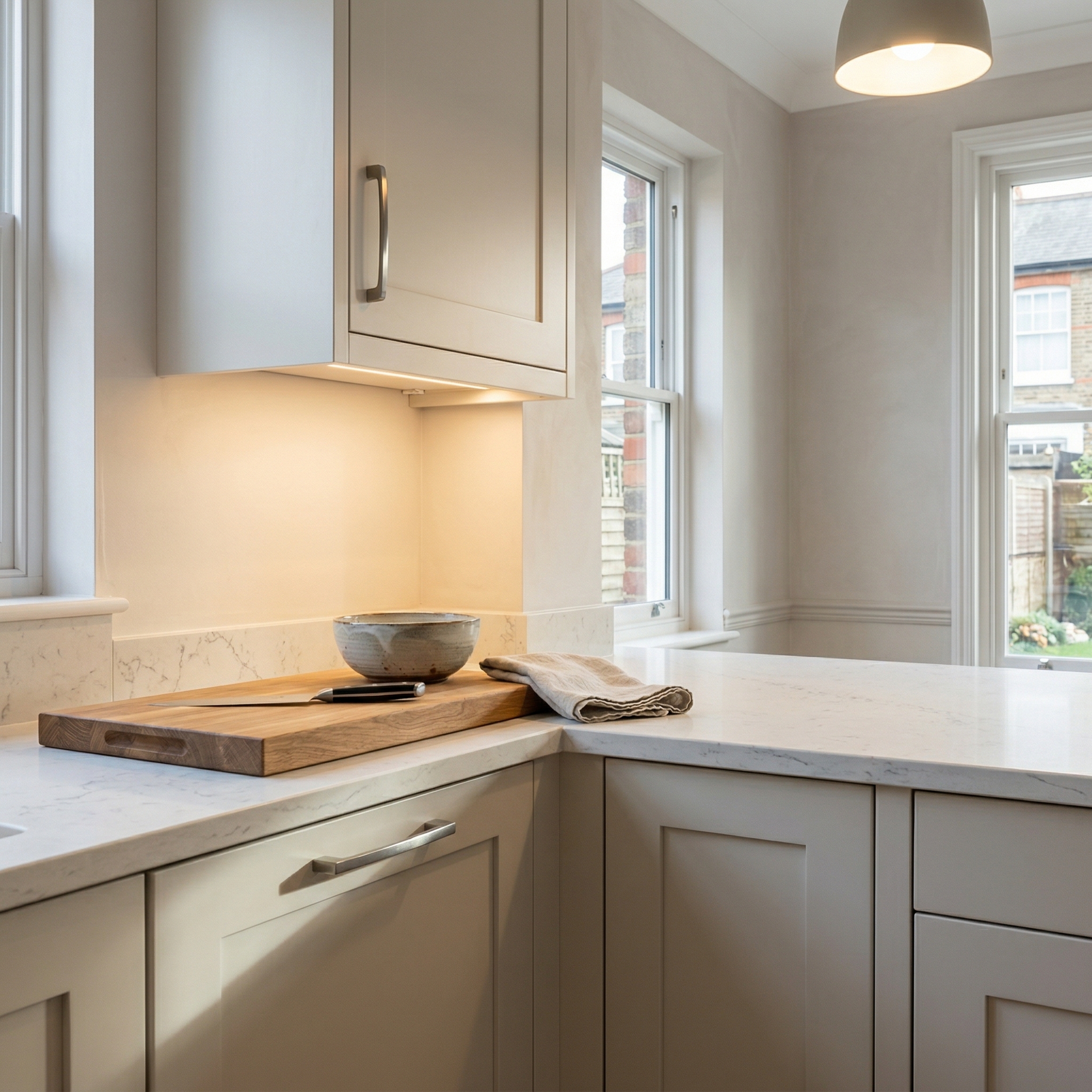 Mastercraft kitchen in Biggleswade, bespoke design, quality craftsmanship, installed by our own team