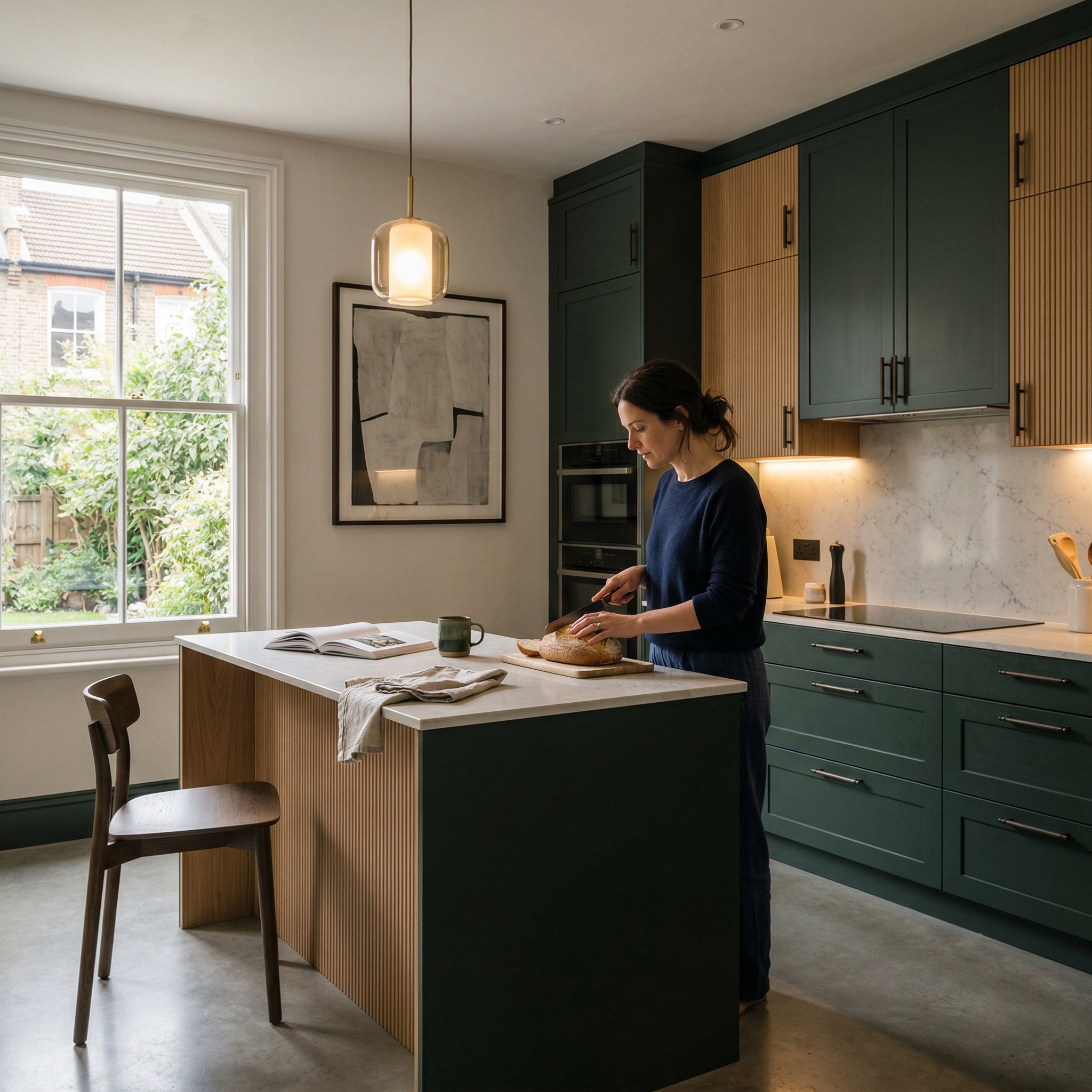 Bespoke kitchen designed for a Blackheath home, quality materials and considered layout
