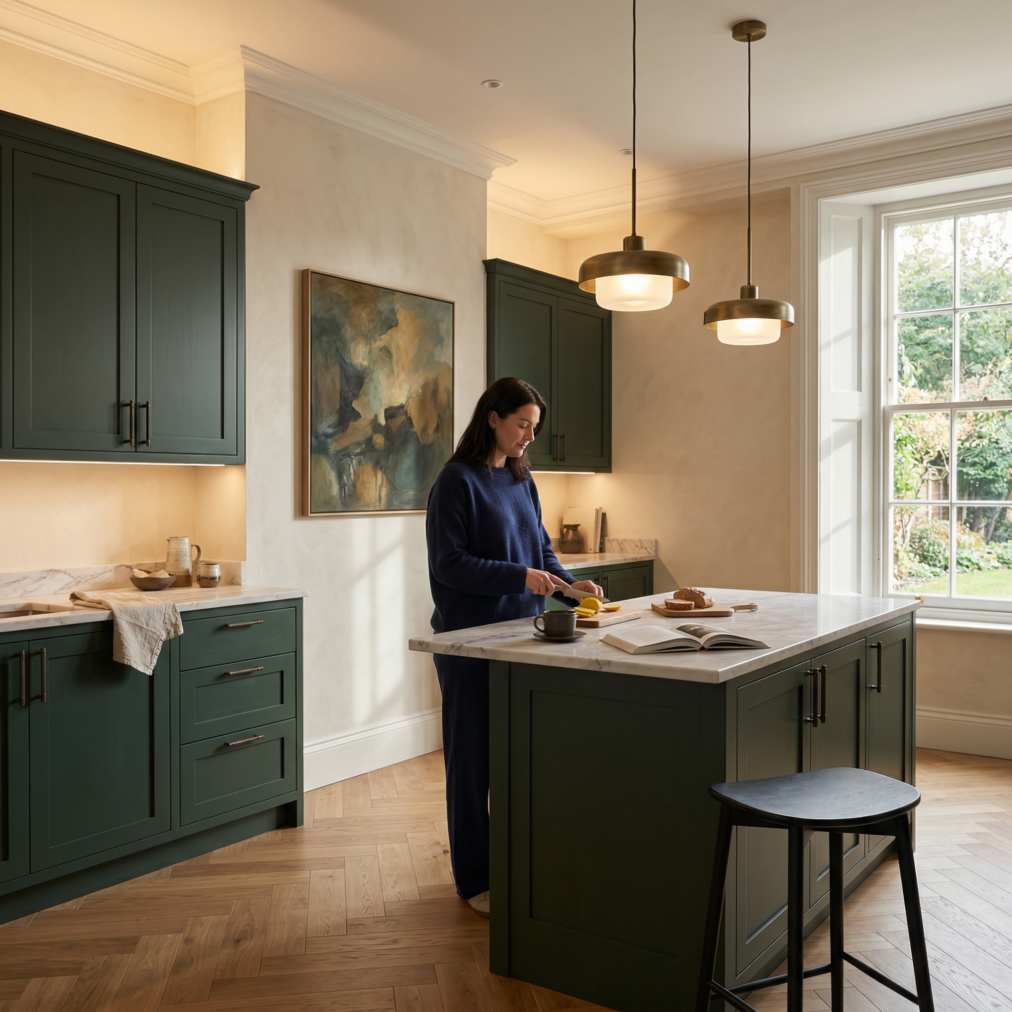 Bespoke kitchen designed for a Boldon home, quality materials and considered layout