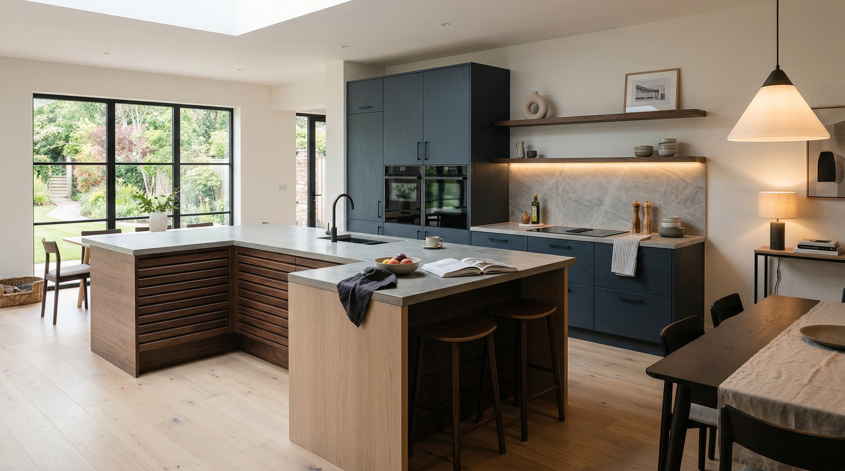 hero2_1200x675 Mastercraft bespoke kitchen in Bridgwater, wide architectural view showing room volume and design quality