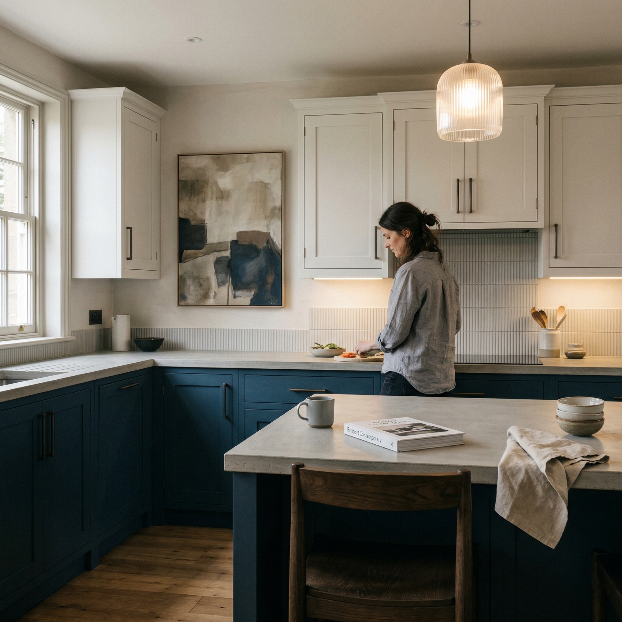 Bespoke kitchen designed for a Bridport home, quality materials and considered layout