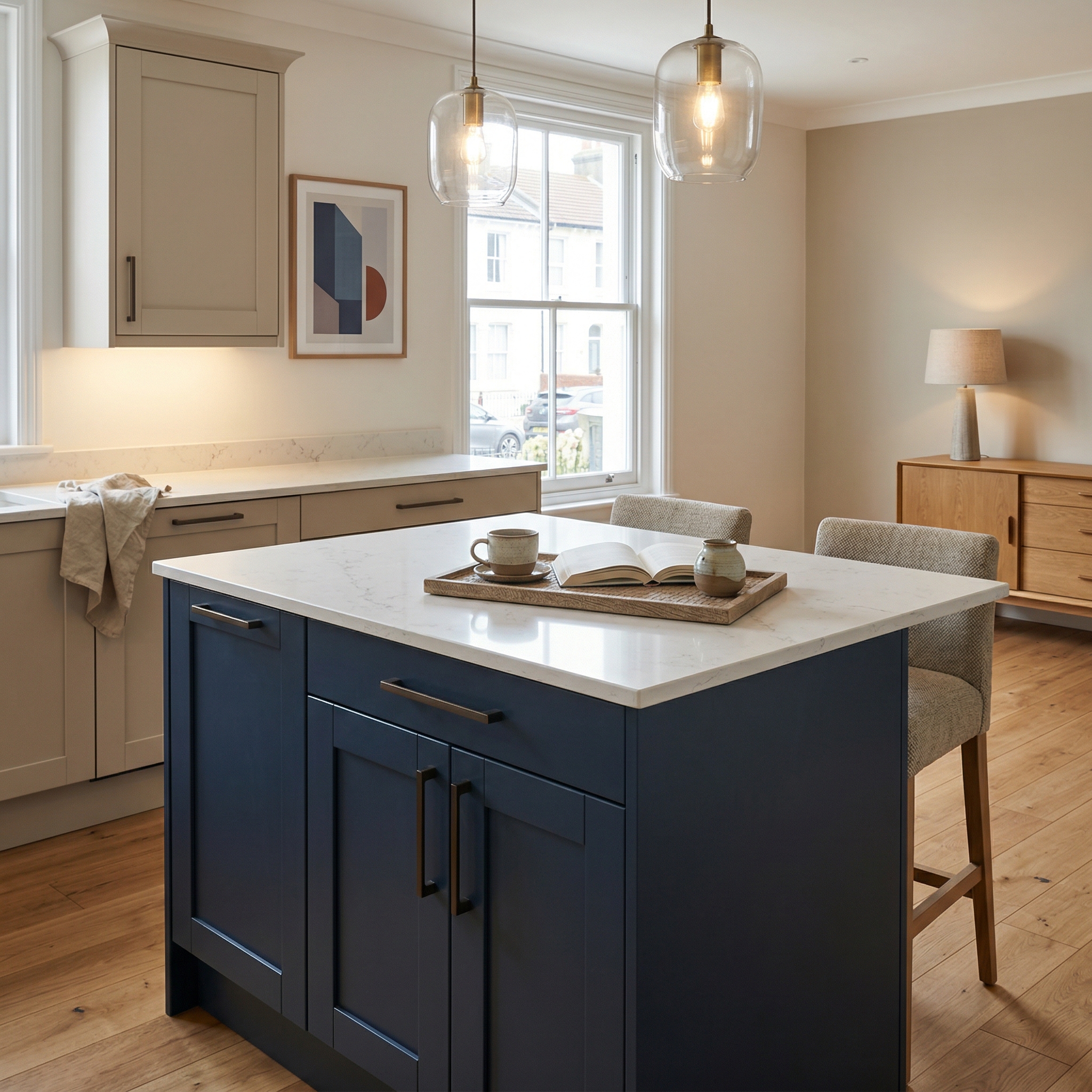square1_800x800 Bespoke kitchen island detail, contemporary in-frame cabinetry with quality joinery