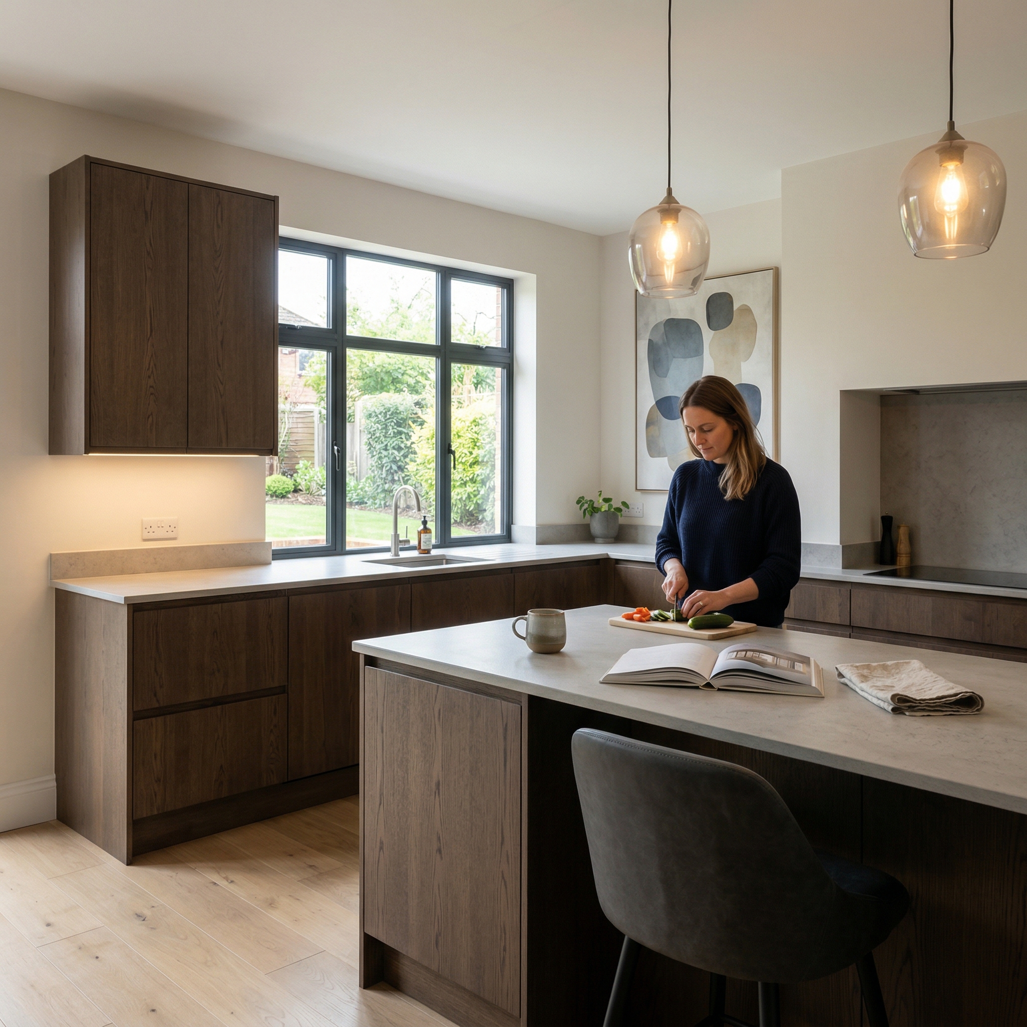Bespoke kitchen designed for a Brislington home, quality materials and considered layout