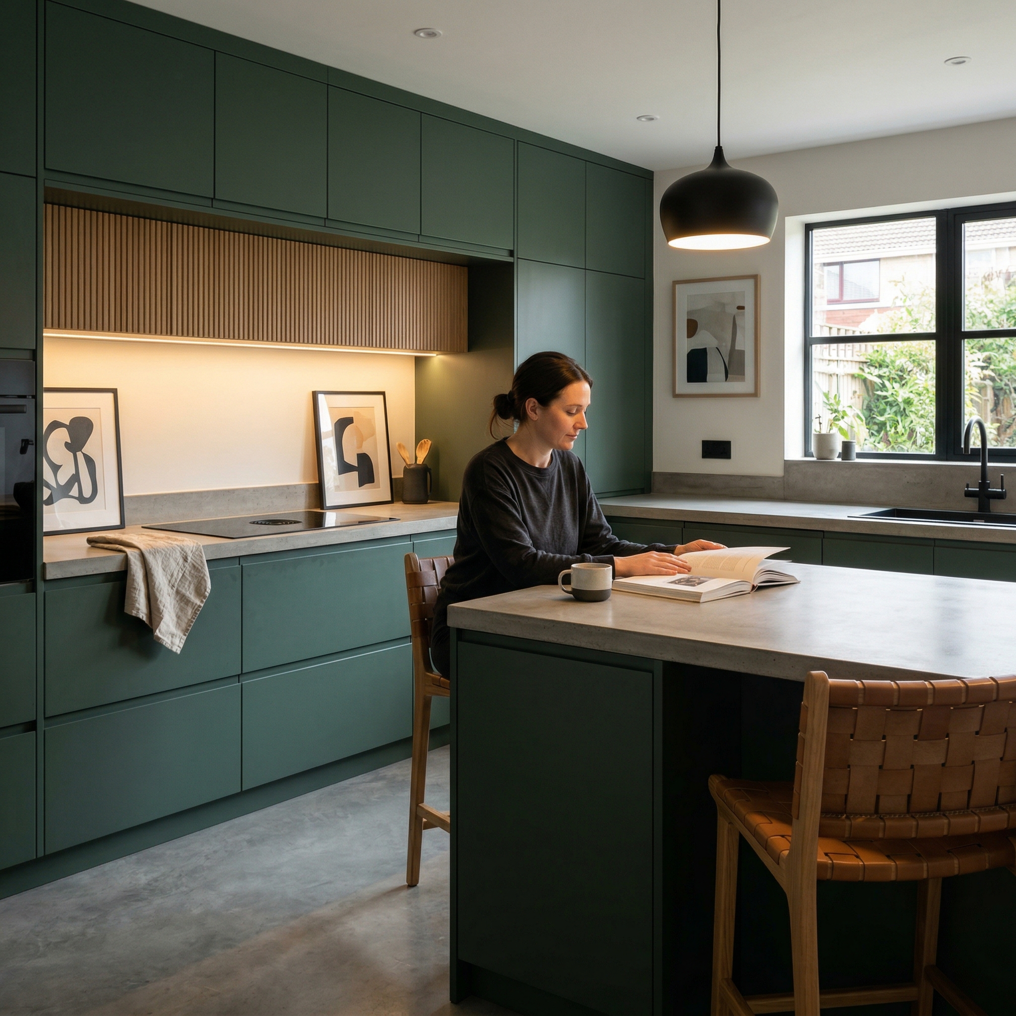 Bespoke kitchen designed for a Briton Ferry home, quality materials and considered layout