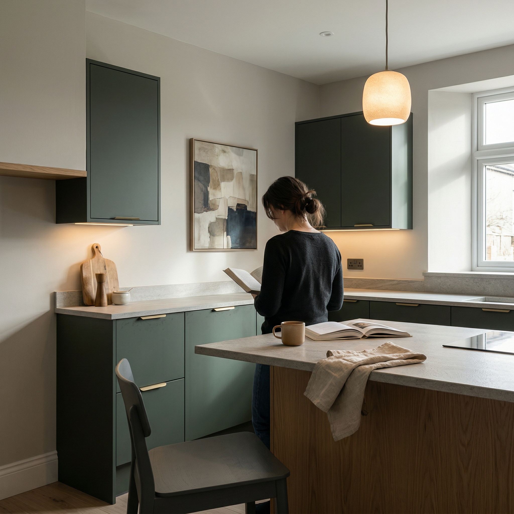 Bespoke kitchen designed for a Brynmawr home, quality materials and considered layout
