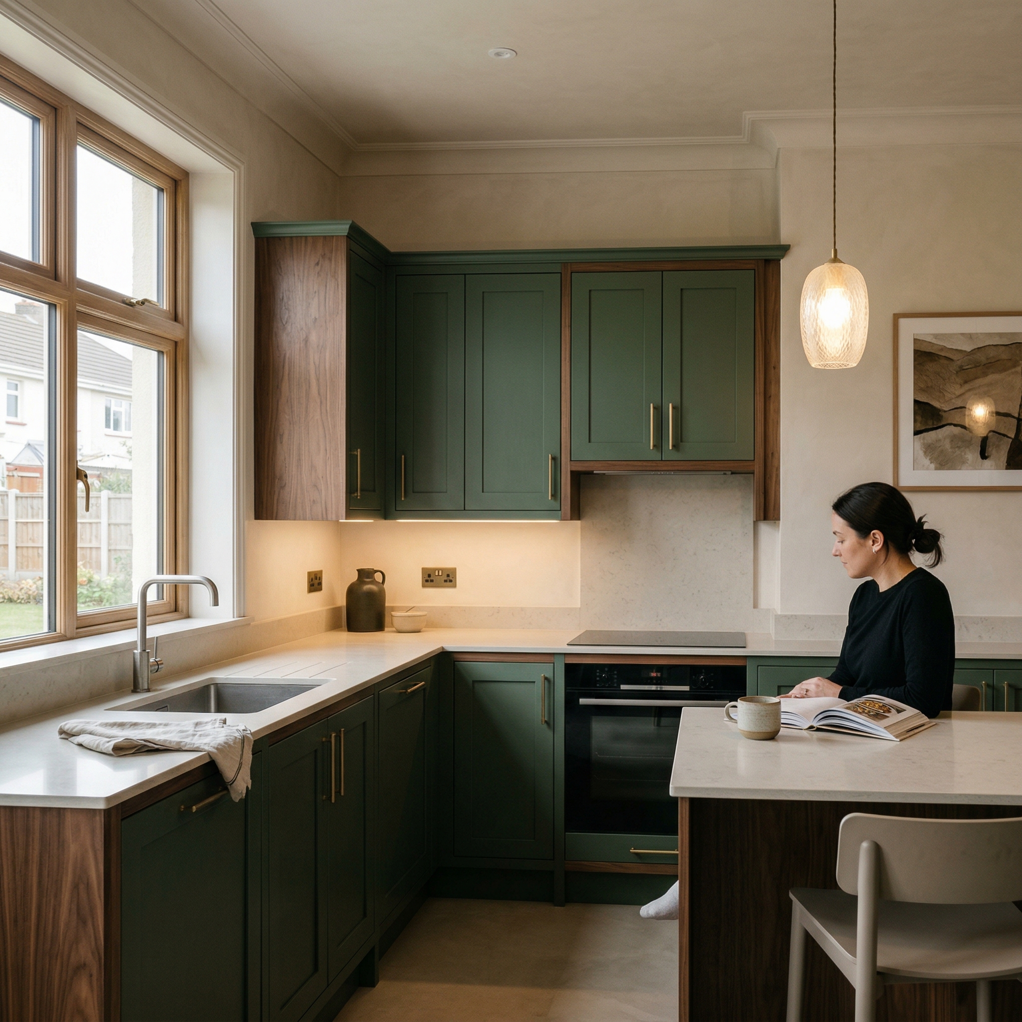 Bespoke kitchen designed for a Burry Port home, quality materials and considered layout