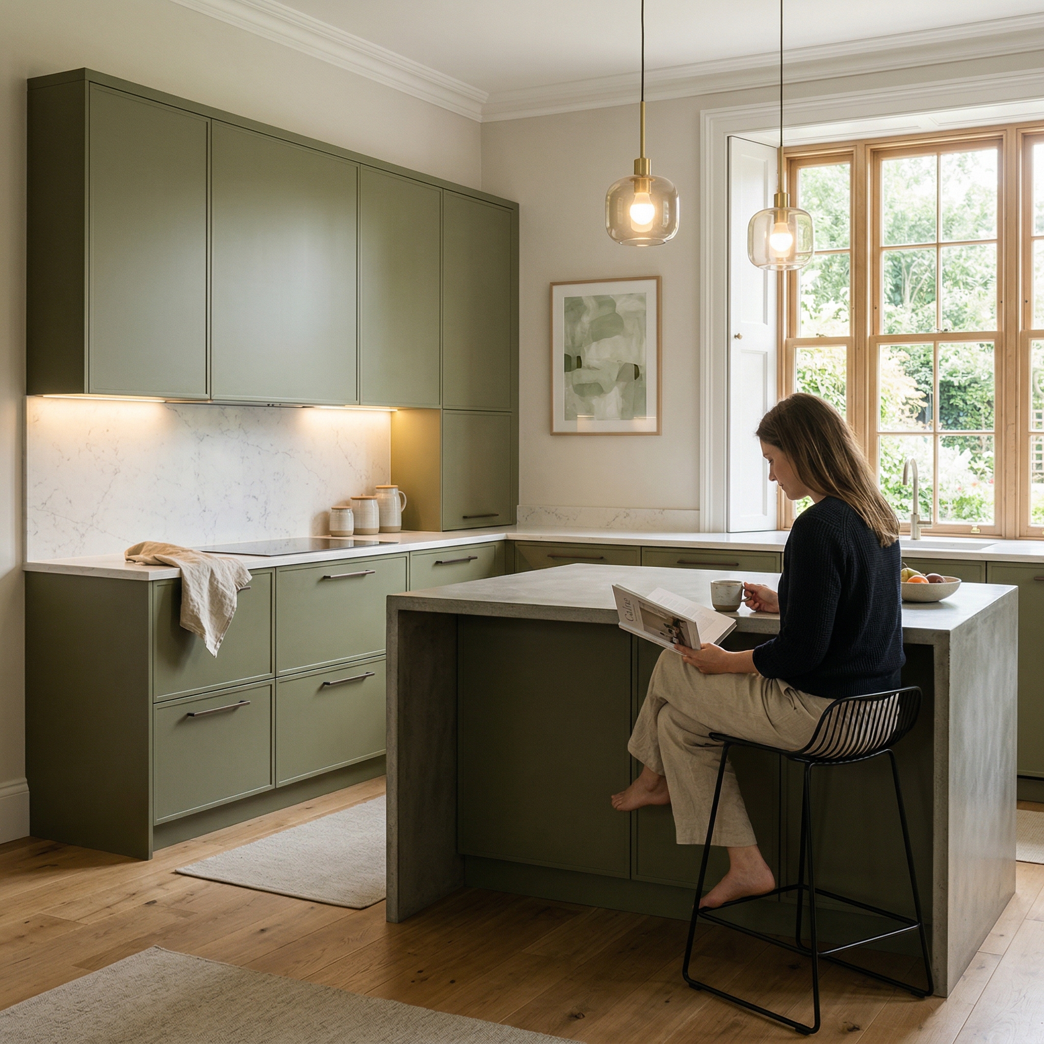 Bespoke kitchen designed for a Calne home, quality materials and considered layout