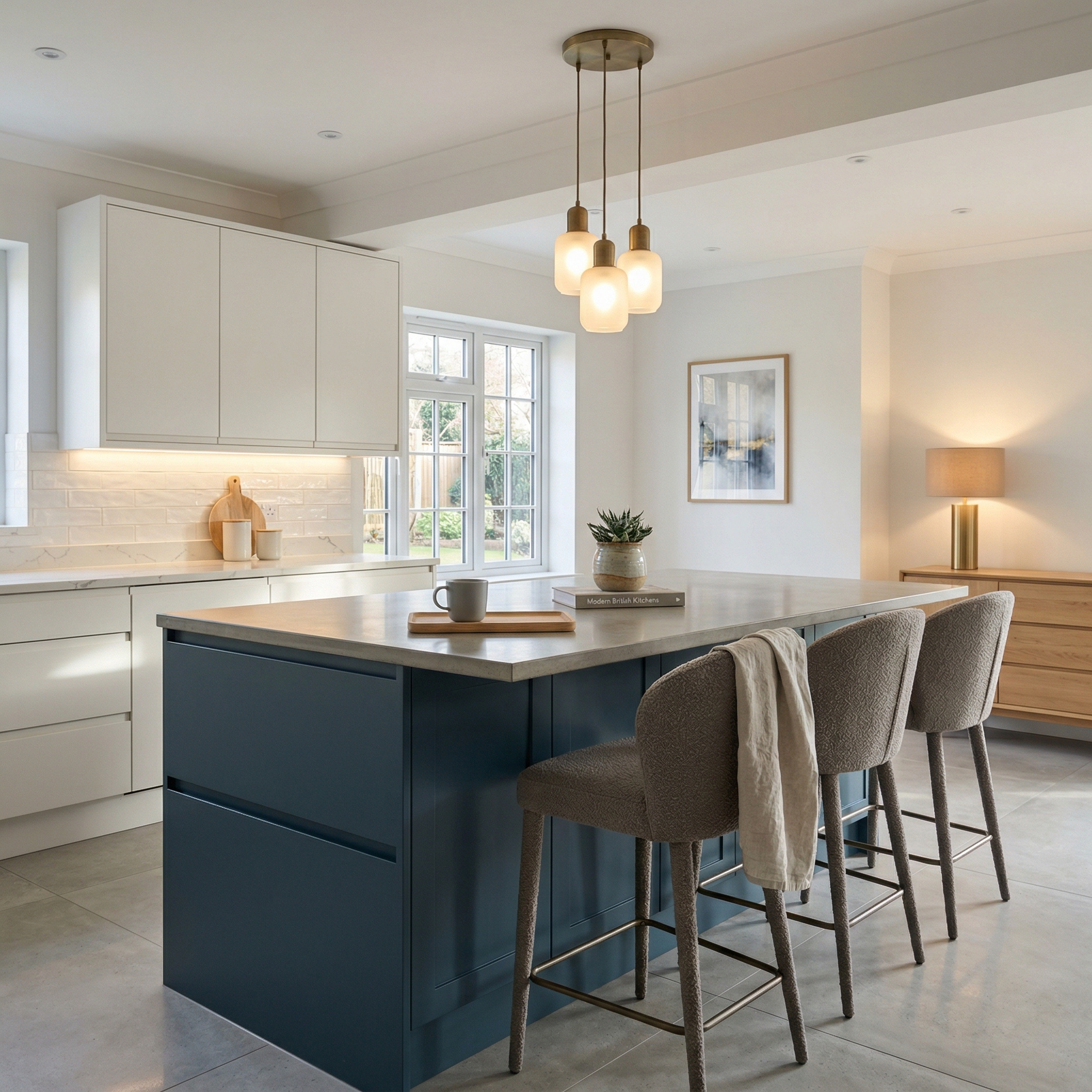 square1_800x800 Bespoke kitchen island detail, modern shaker cabinetry with quality joinery