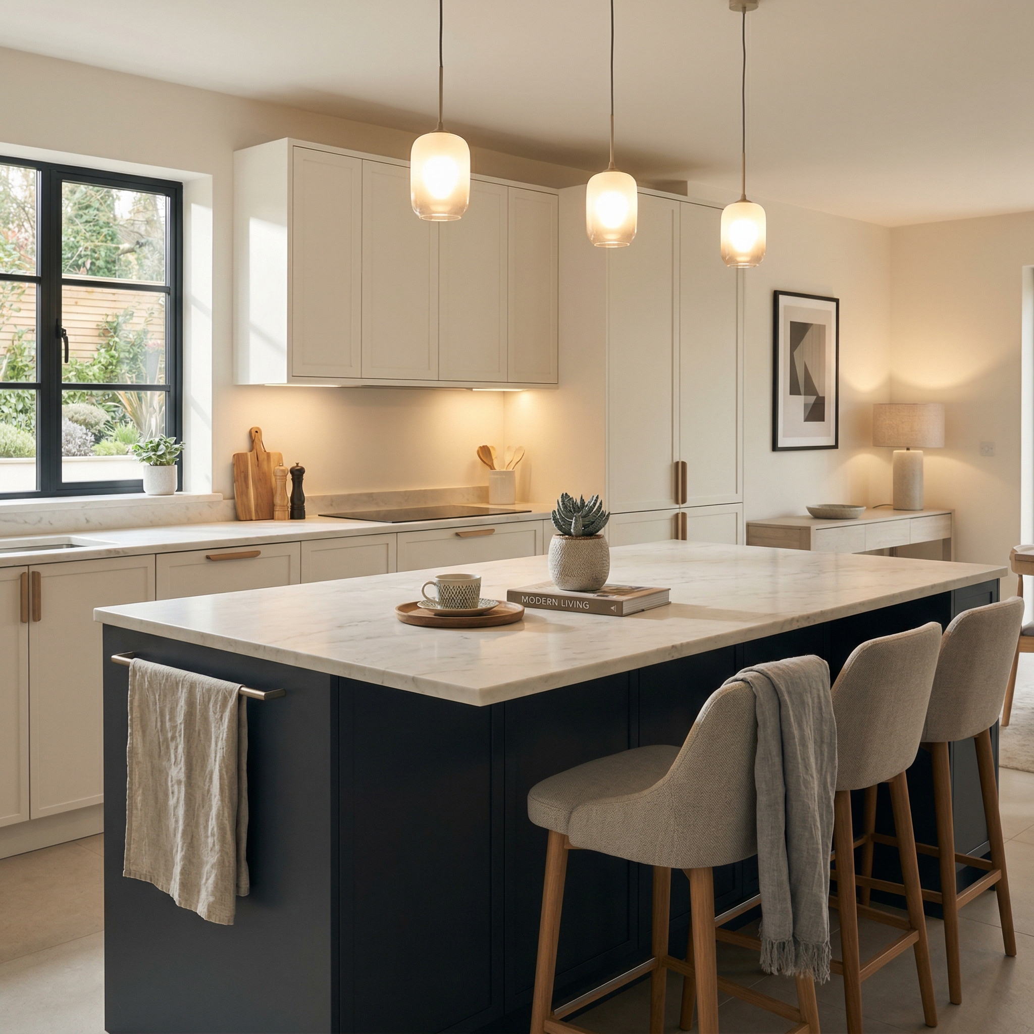 square1_800x800 Bespoke kitchen island detail, contemporary in-frame cabinetry with quality joinery