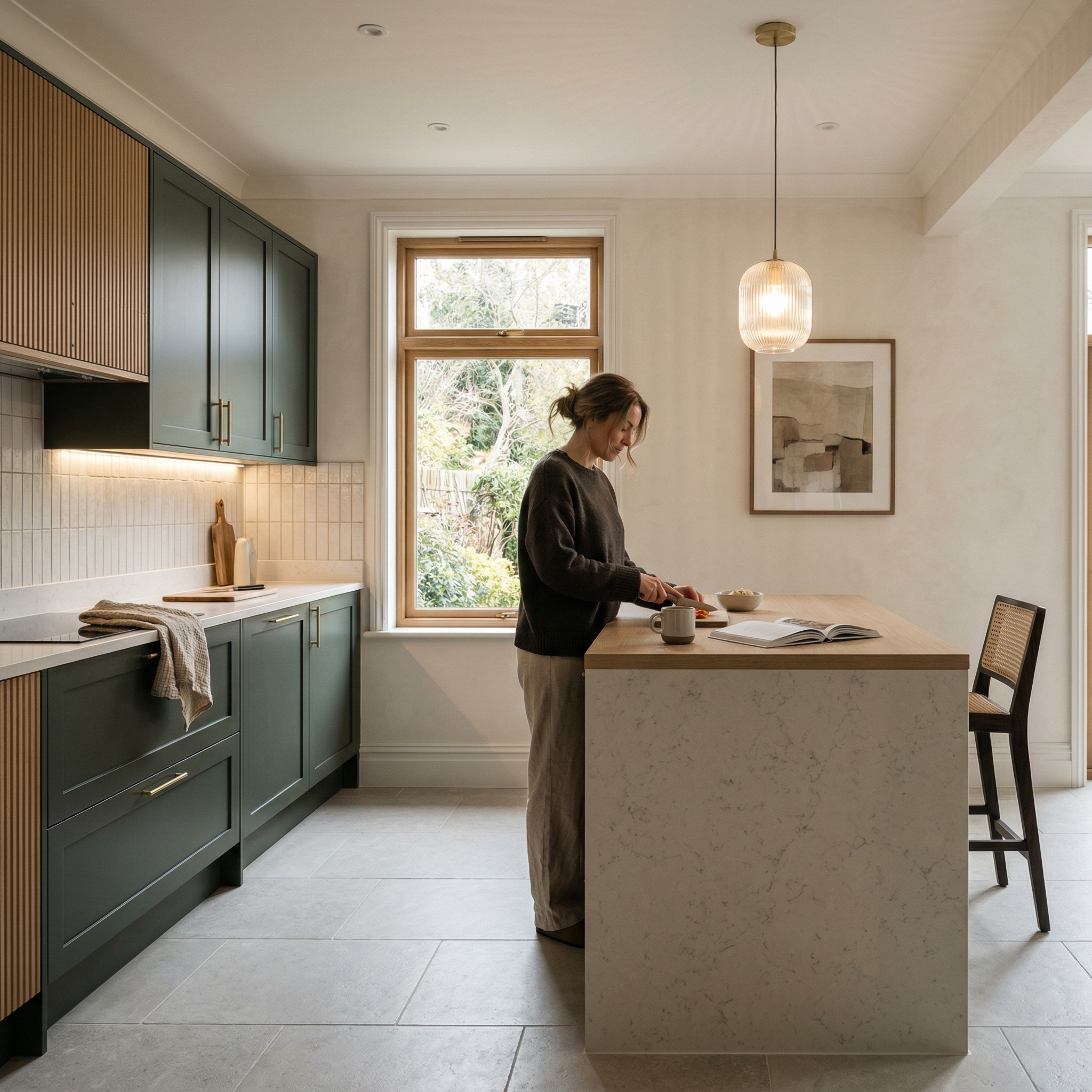 Bespoke kitchen designed for a Cleadon home, quality materials and considered layout