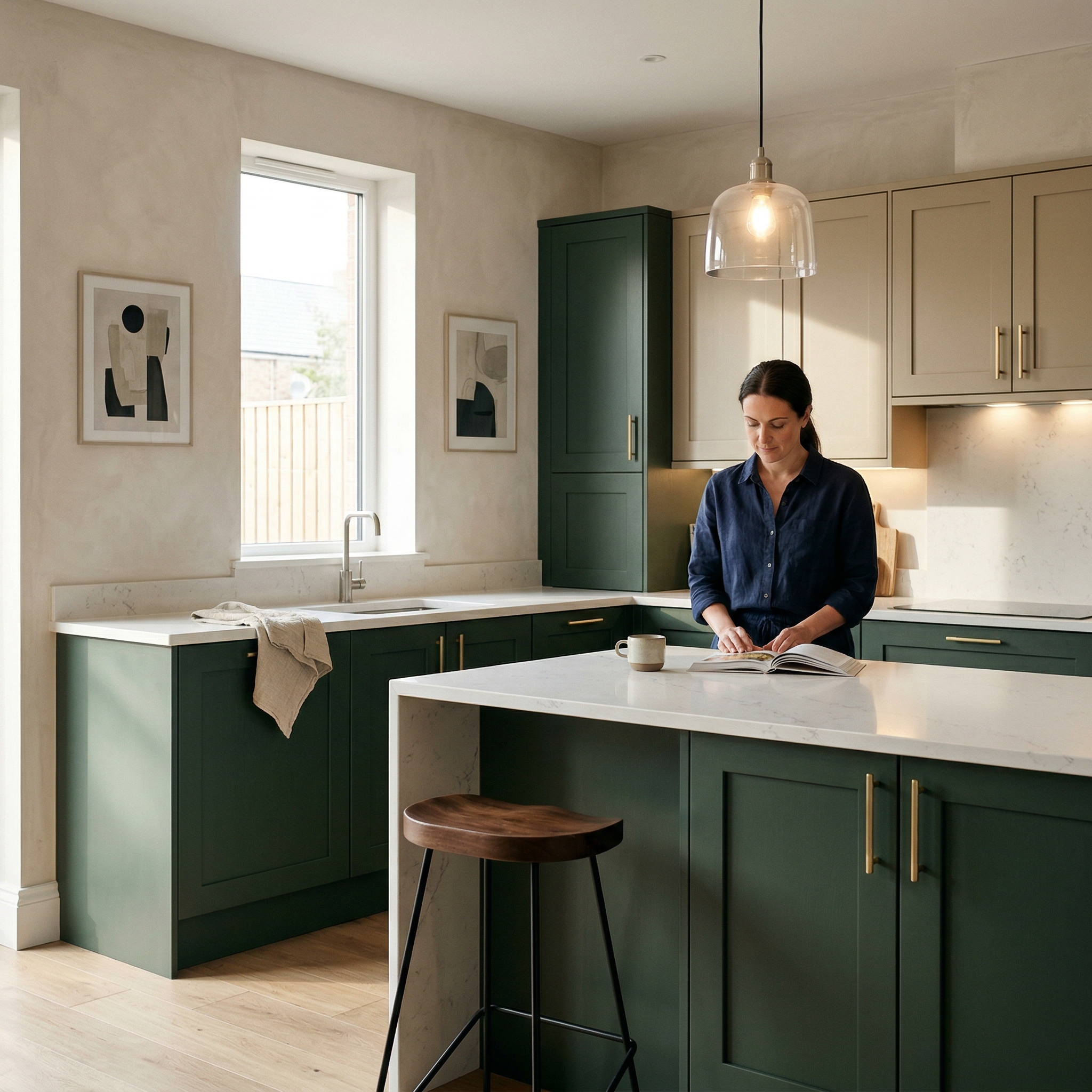 Bespoke kitchen designed for a Consett home, quality materials and considered layout