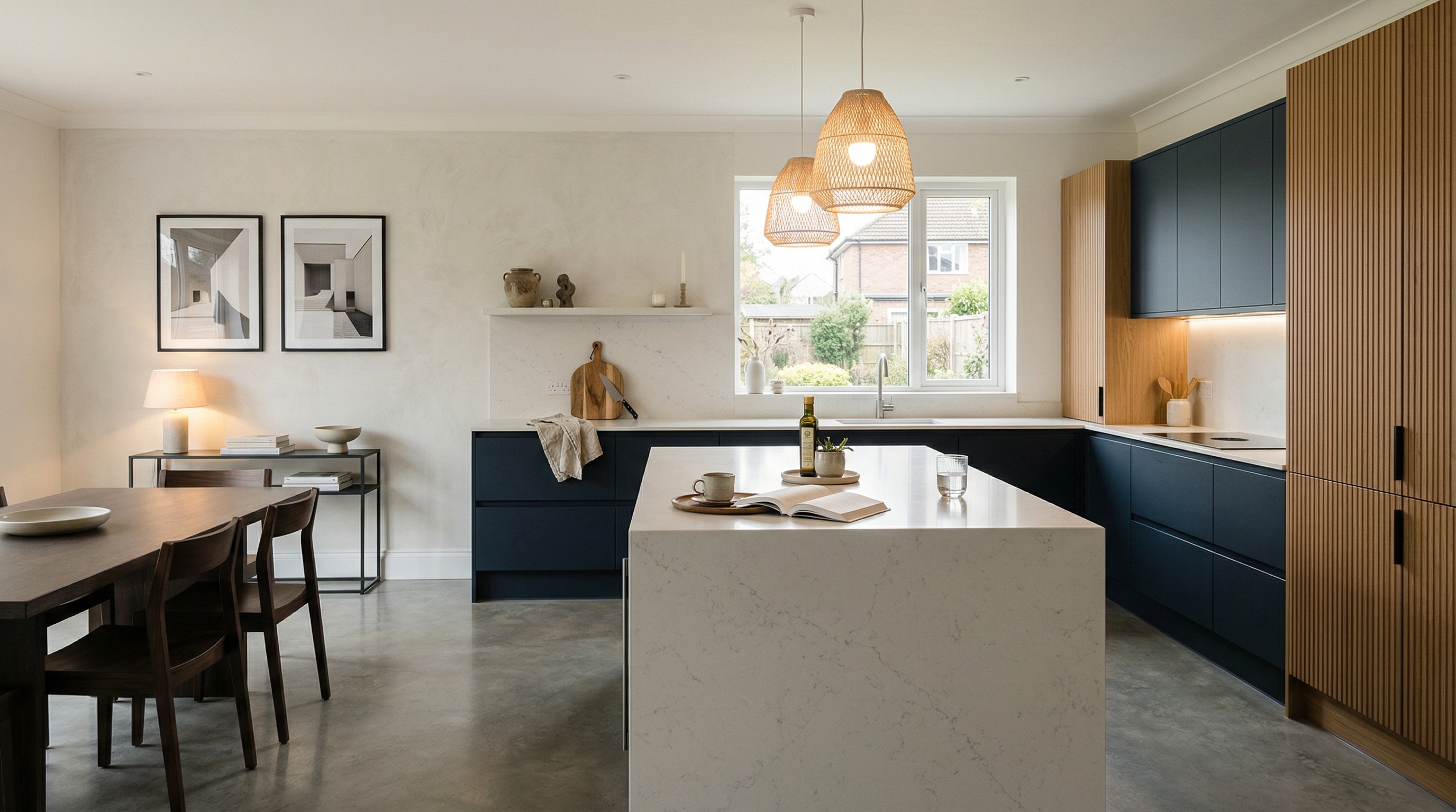 hero2_1200x675 Mastercraft bespoke kitchen in Crook, wide architectural view showing room volume and design quality