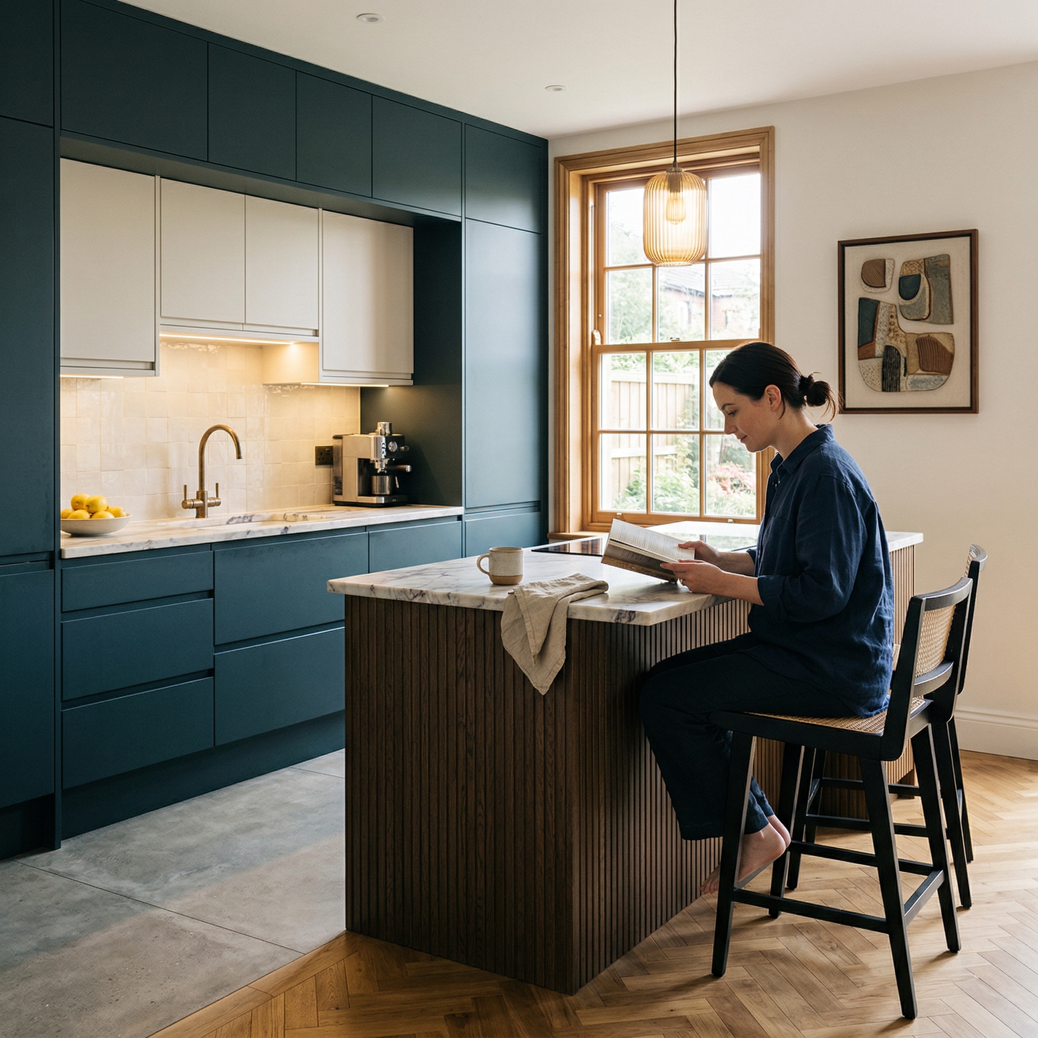 Bespoke kitchen designed for a Crook home, quality materials and considered layout