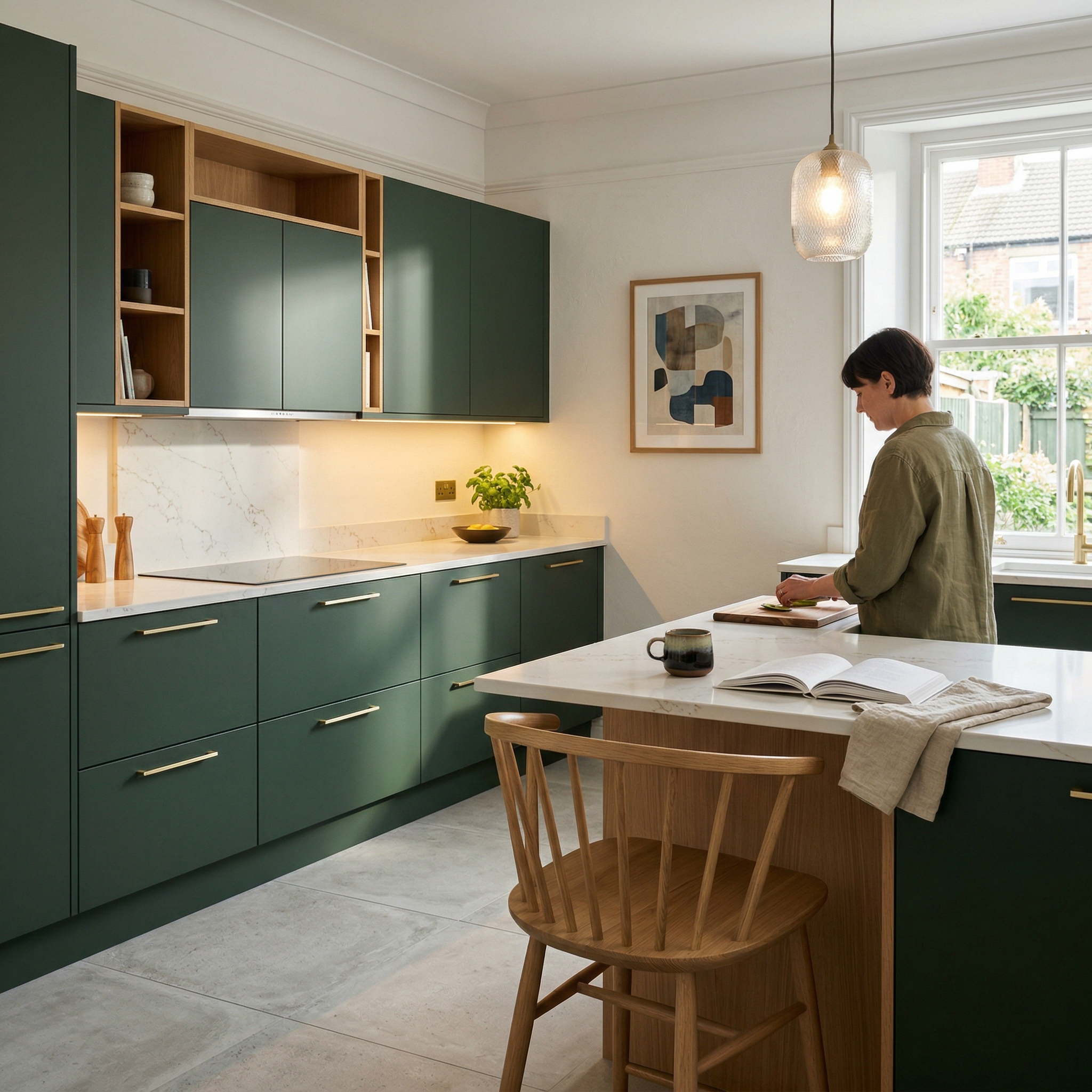 Bespoke kitchen designed for a Darlington home, quality materials and considered layout