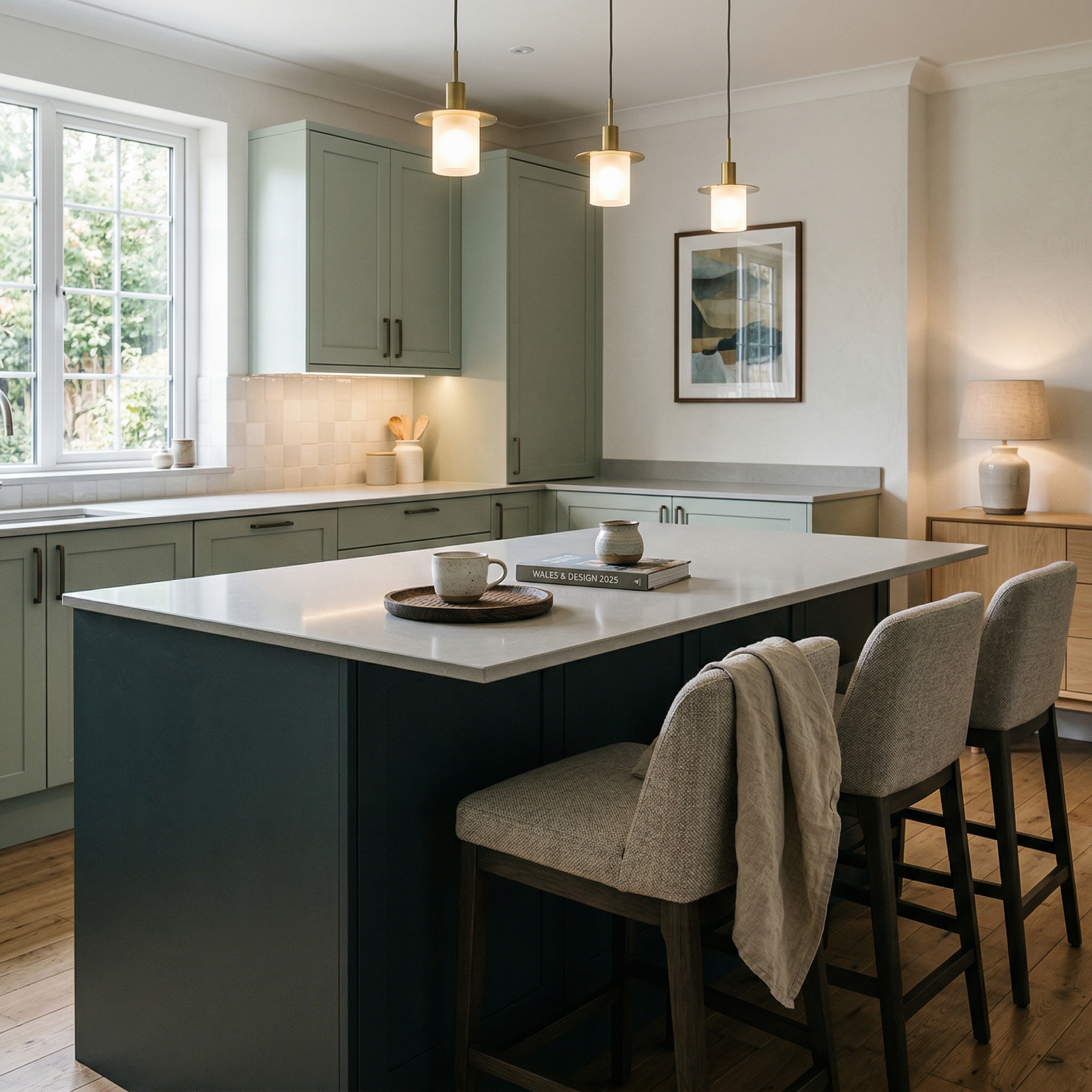 square1_800x800 Bespoke kitchen island detail, modern shaker cabinetry with quality joinery