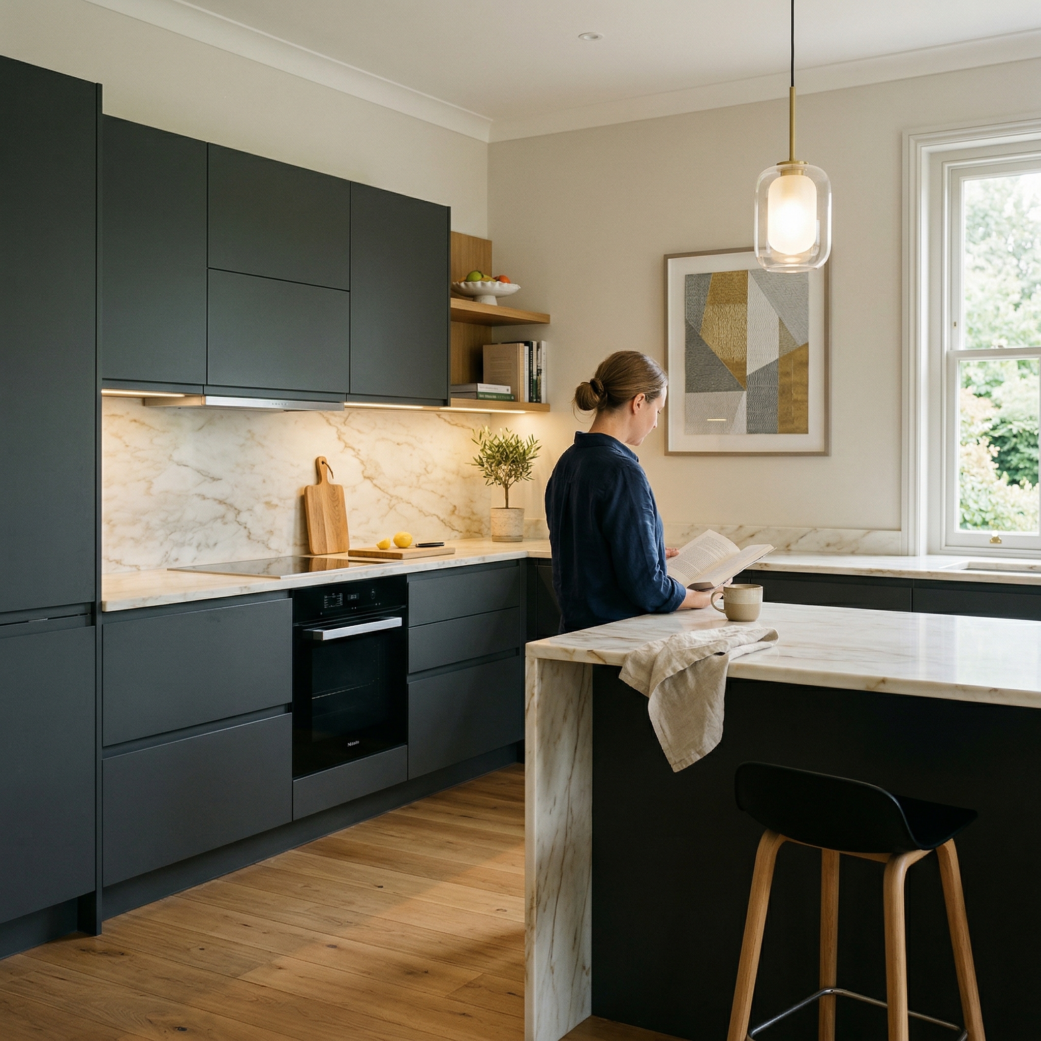Bespoke kitchen designed for a Fakenham home, quality materials and considered layout